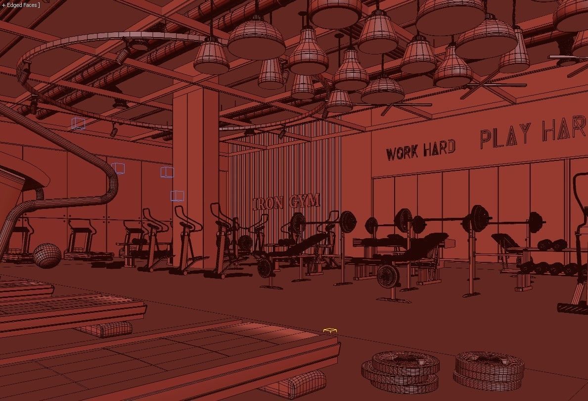 Fitness Center Gym 3D model_26