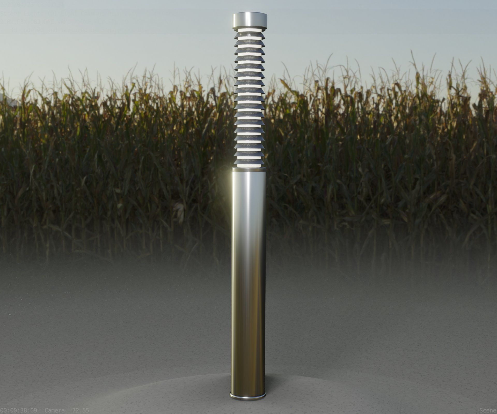 Light Column -10- Street Light -9- Low-poly 3D model_21