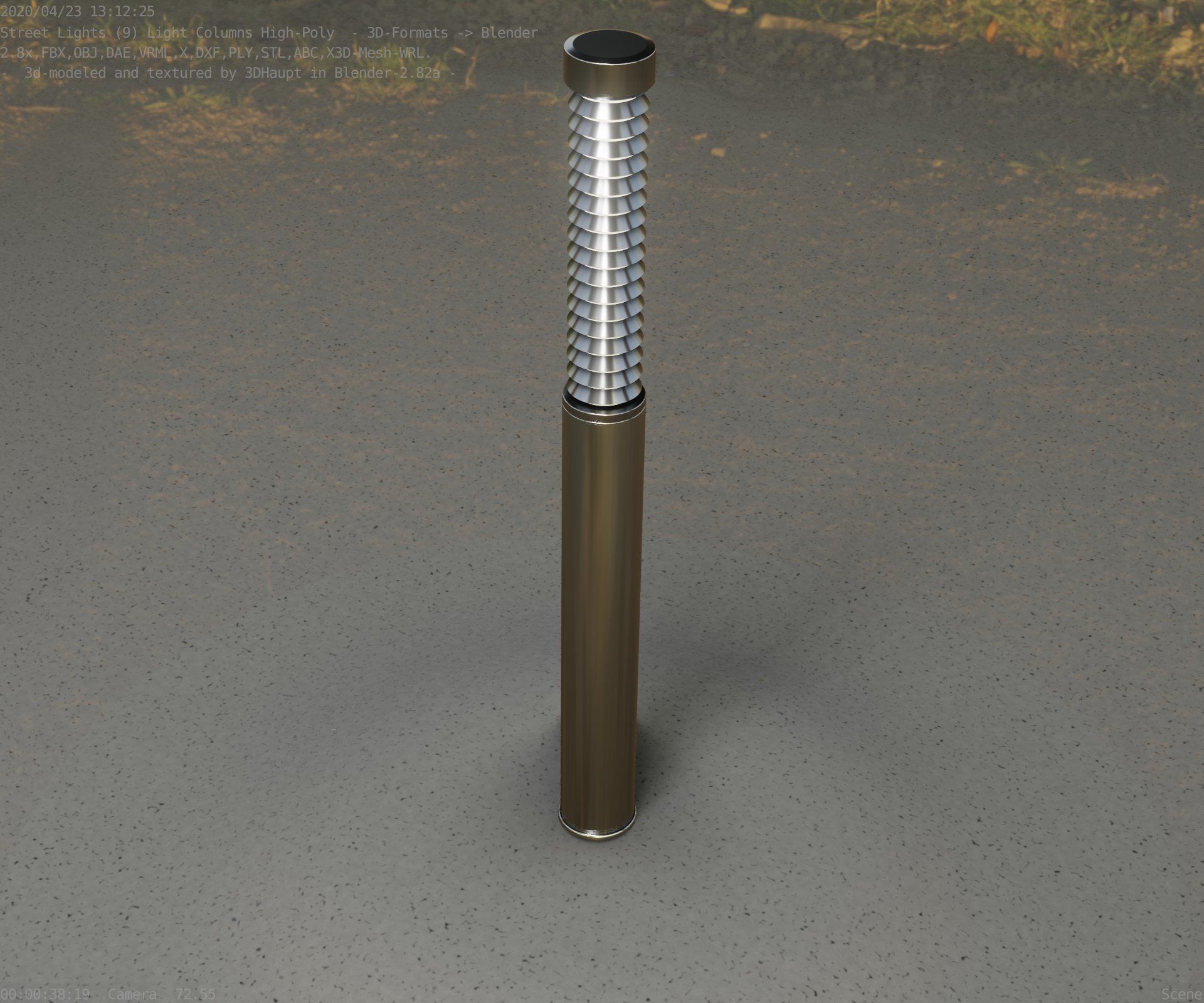 Light Column -10- Street Light -9- Low-poly 3D model_31