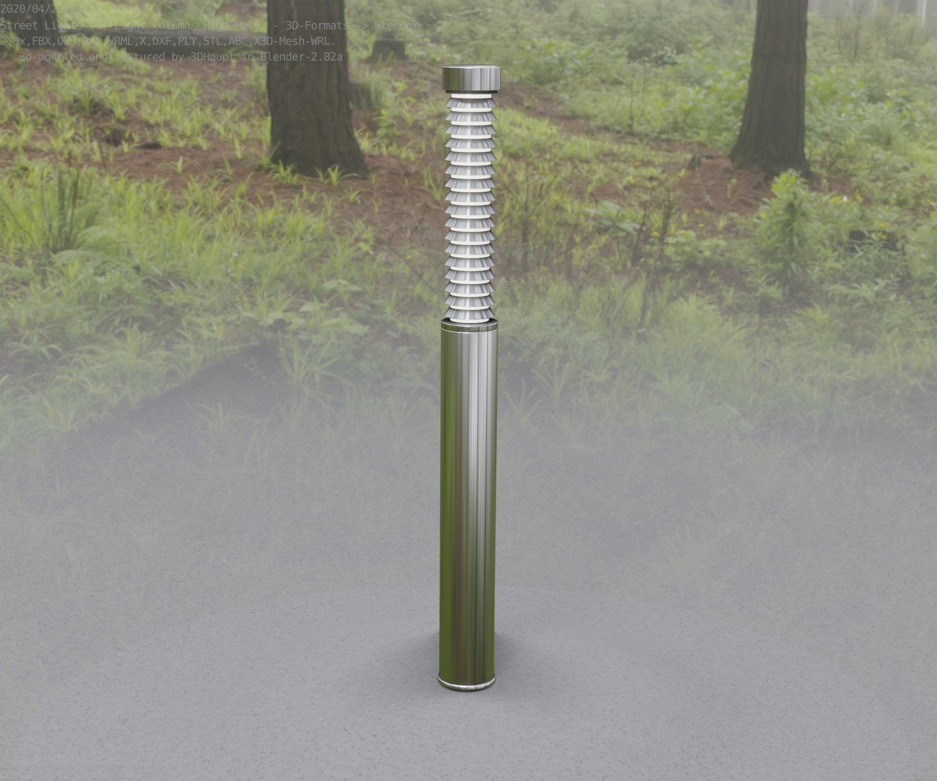 Light Column -10- Street Light -9- Low-poly 3D model_84