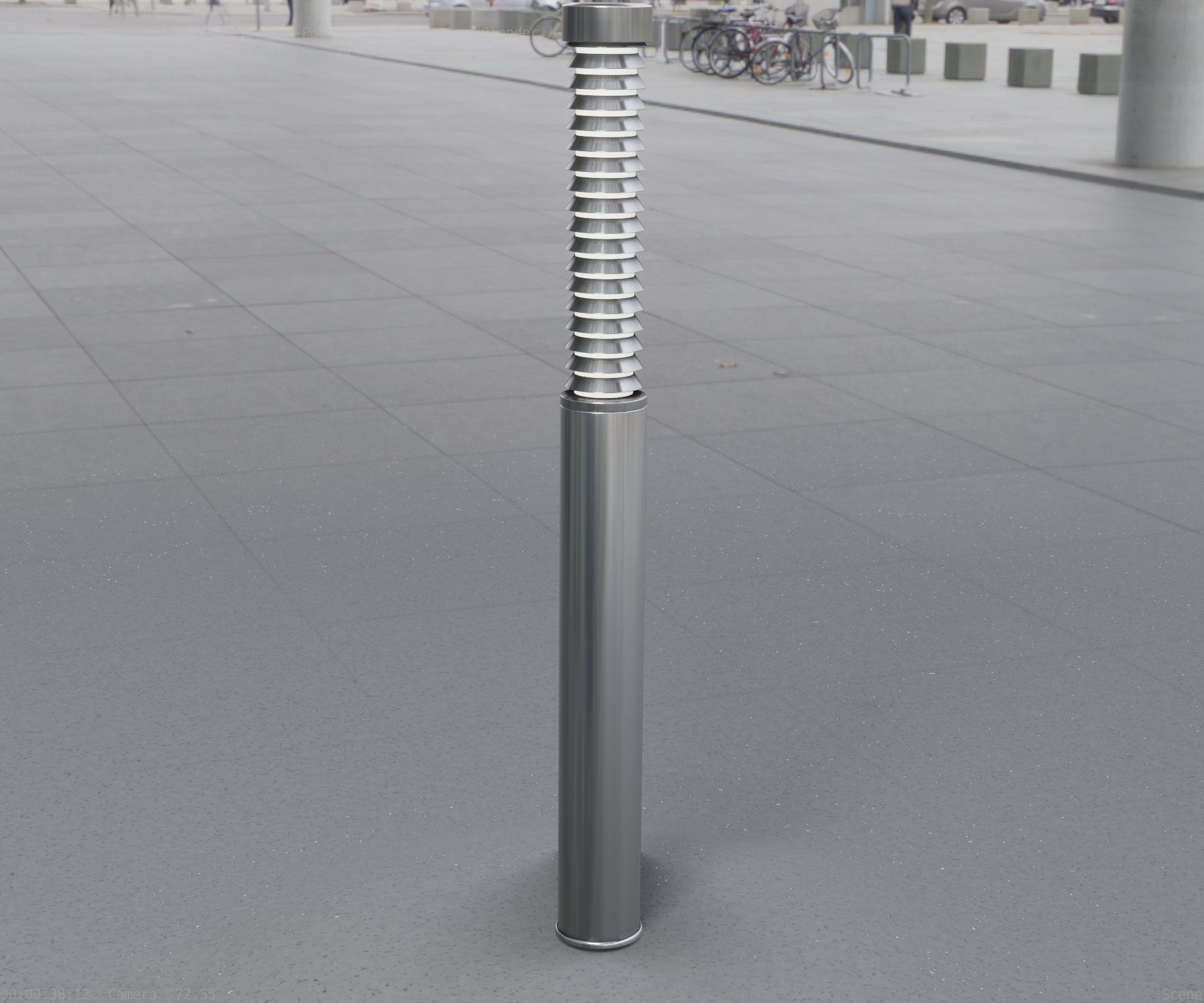Light Column -10- Street Light -9- Low-poly 3D model_24
