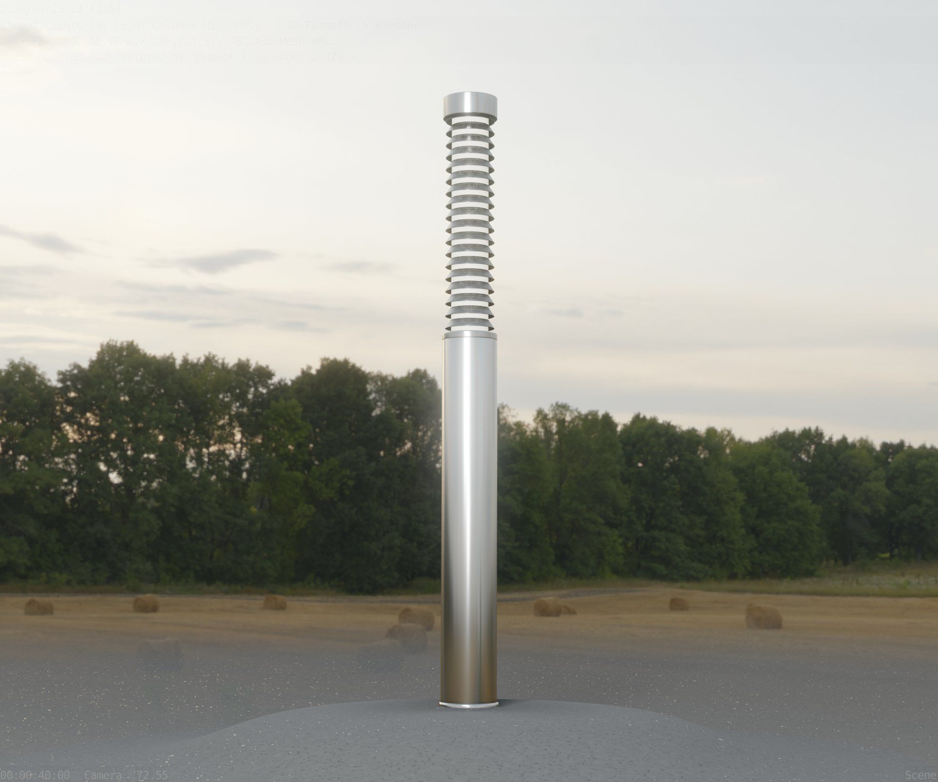 Light Column -10- Street Light -9- Low-poly 3D model_60