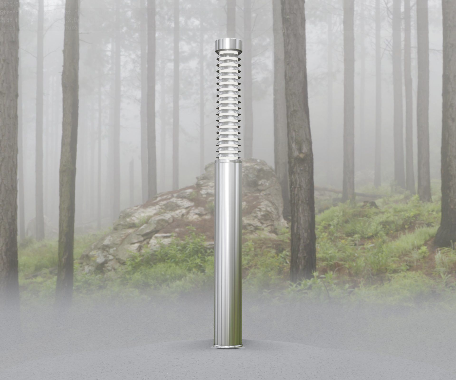 Light Column -10- Street Light -9- Low-poly 3D model_53