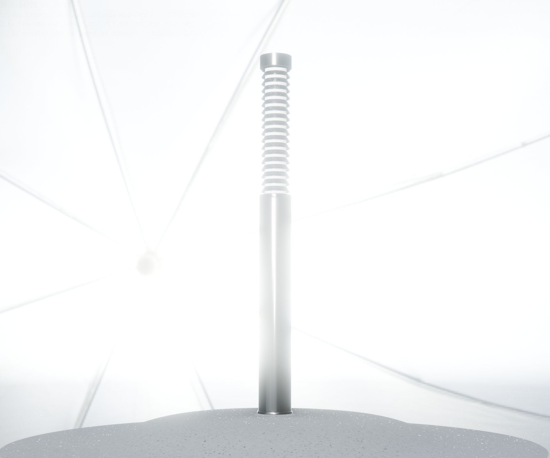 Light Column -10- Street Light -9- Low-poly 3D model_61