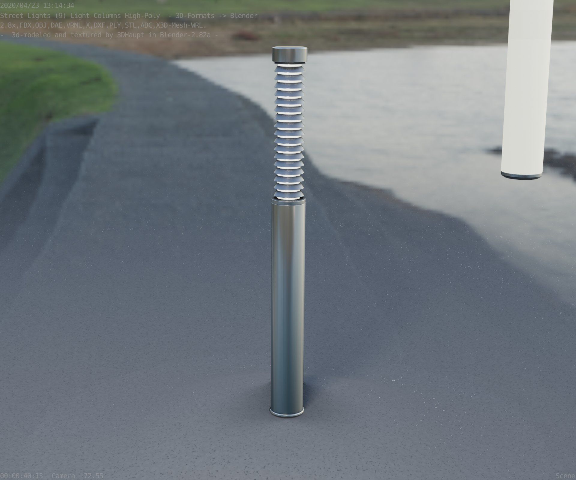 Light Column -10- Street Light -9- Low-poly 3D model_73