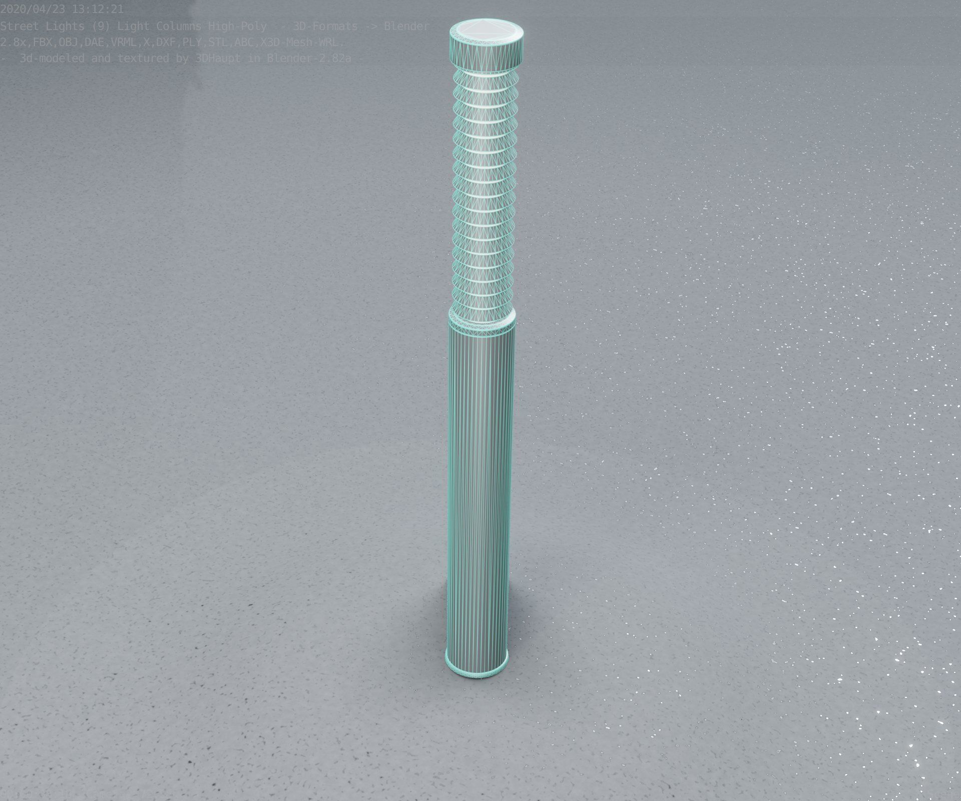 Light Column -10- Street Light -9- Low-poly 3D model_30