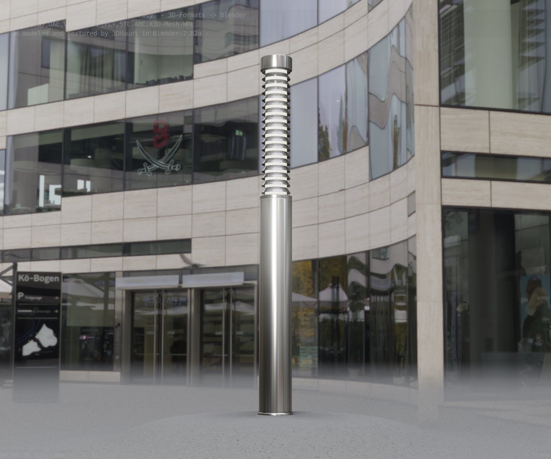 Light Column -10- Street Light -9- Low-poly 3D model_59