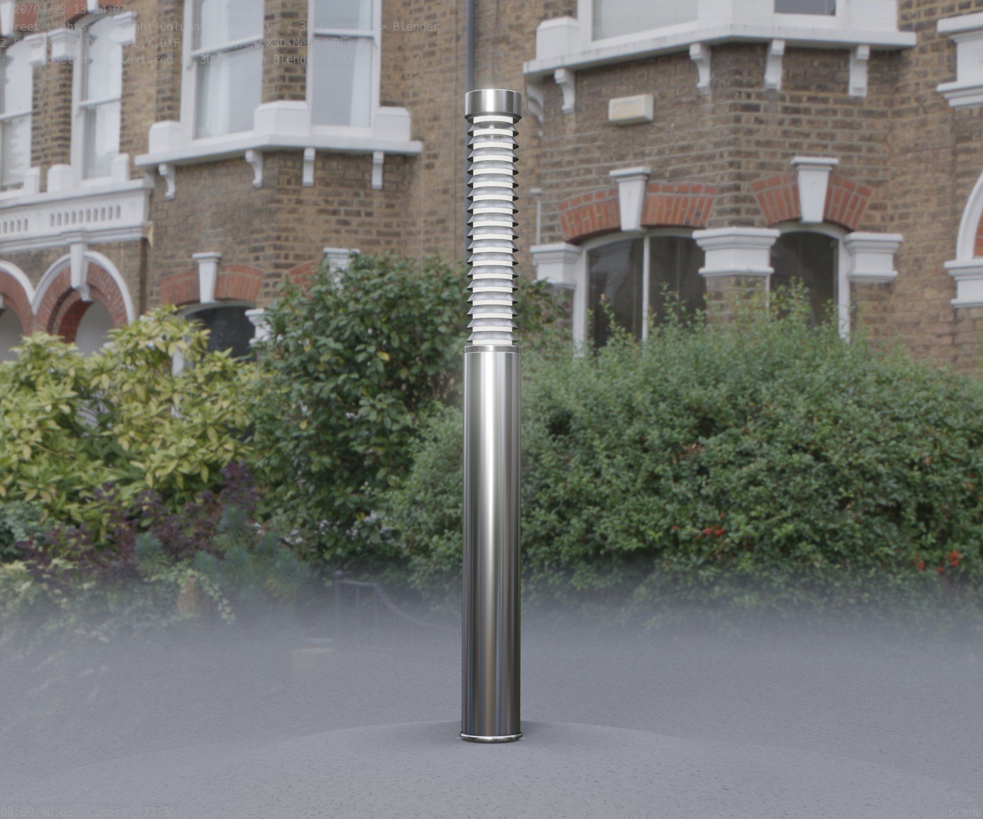 Light Column -10- Street Light -9- Low-poly 3D model_63