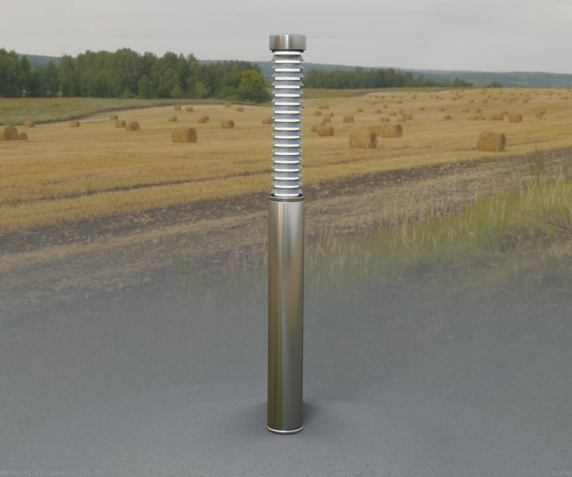 Light Column -10- Street Light -9- Low-poly 3D model_91