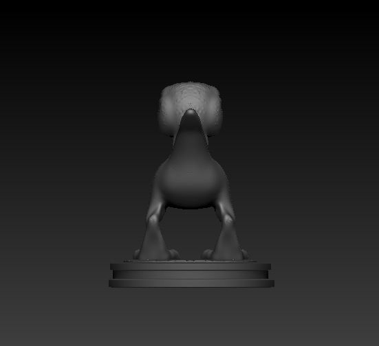 Cartoonized dinosaur 3D print model_6