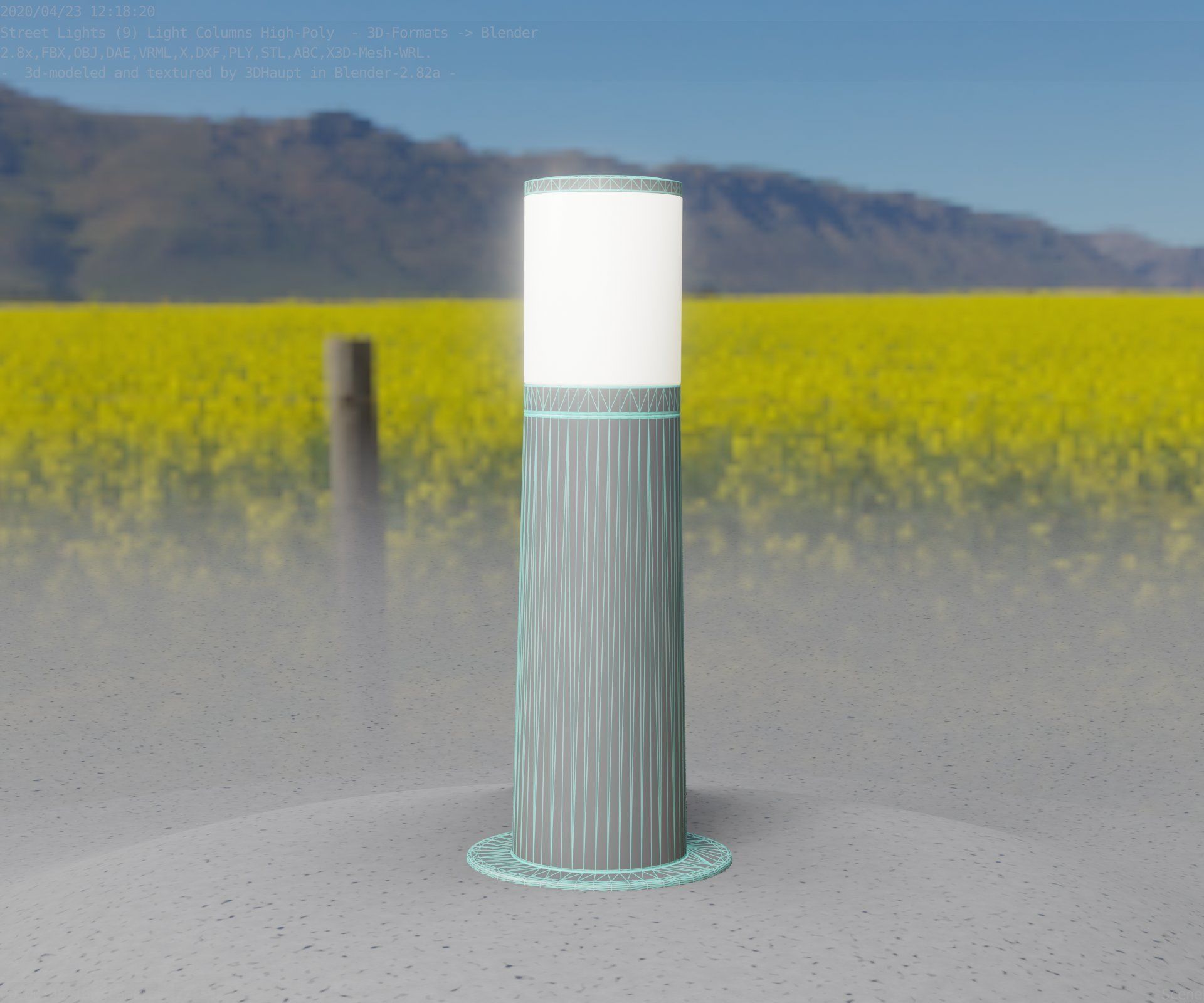 Light Column -3- Street Light -9- 3D model_7