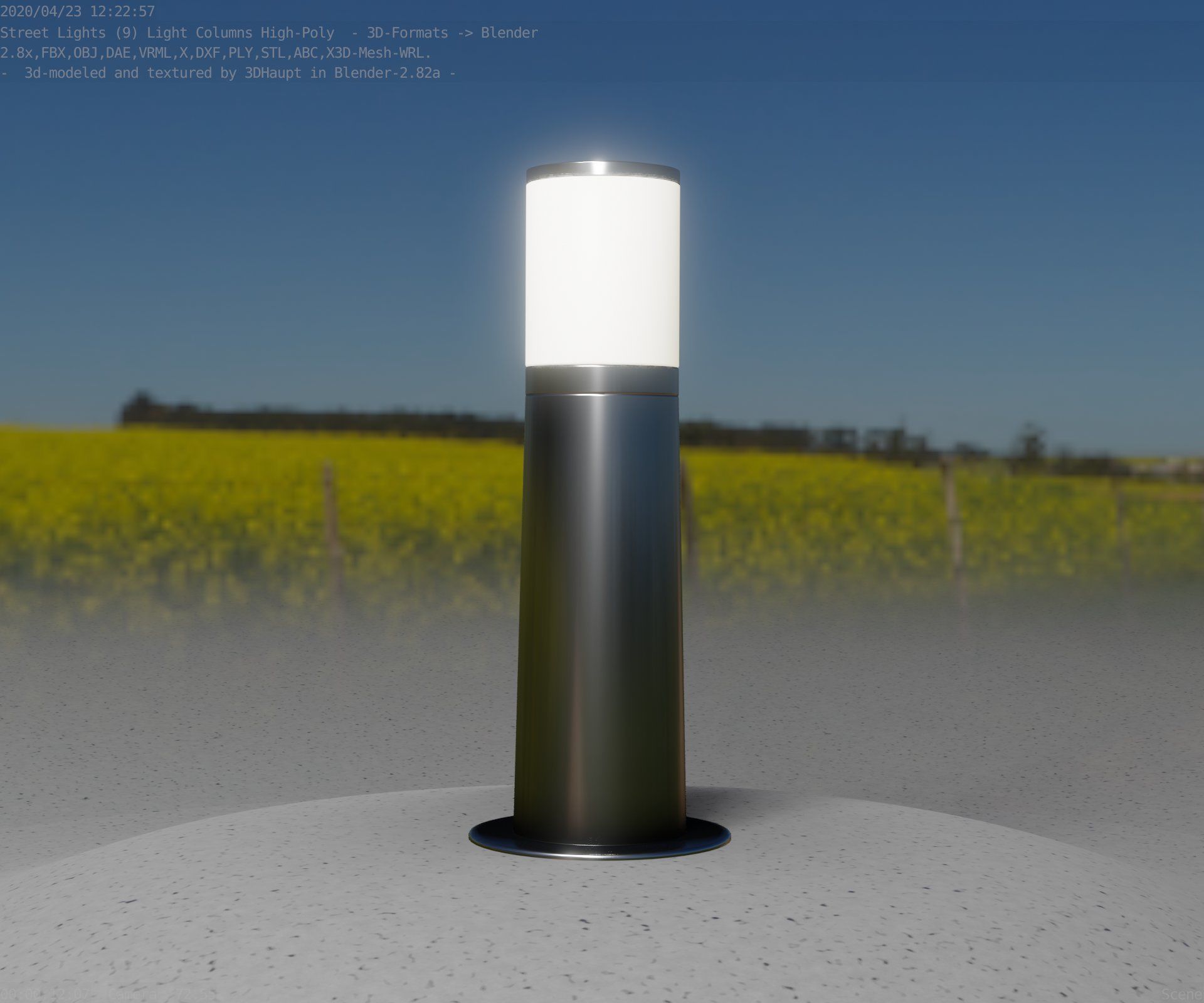 Light Column -3- Street Light -9- 3D model_97