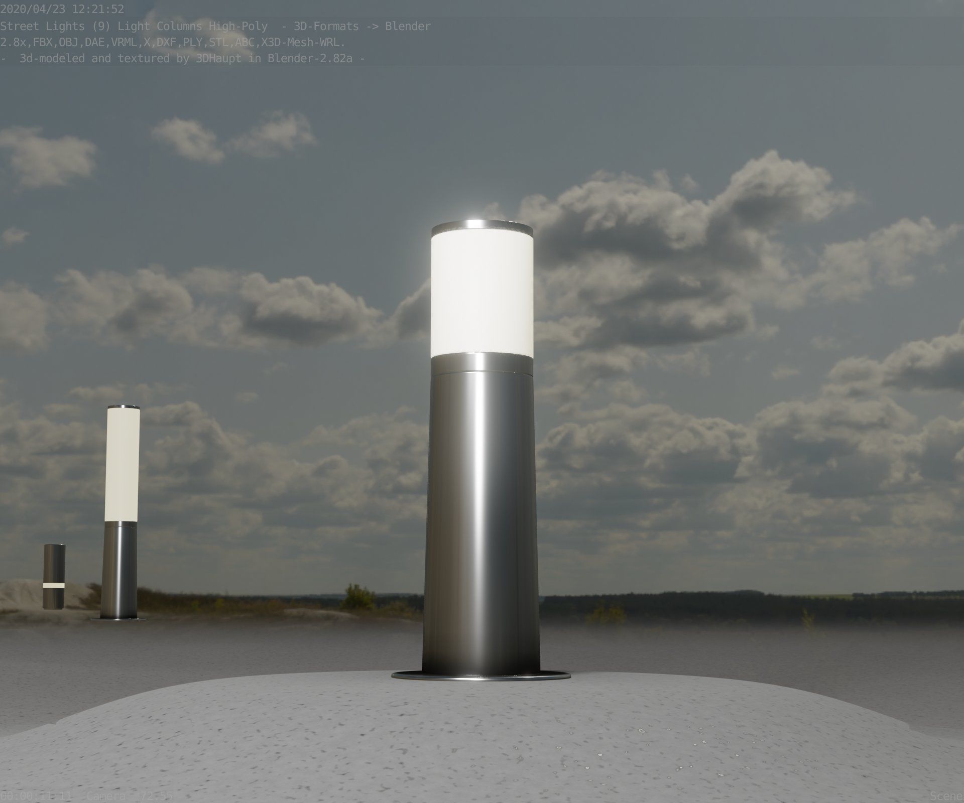 Light Column -3- Street Light -9- 3D model_75