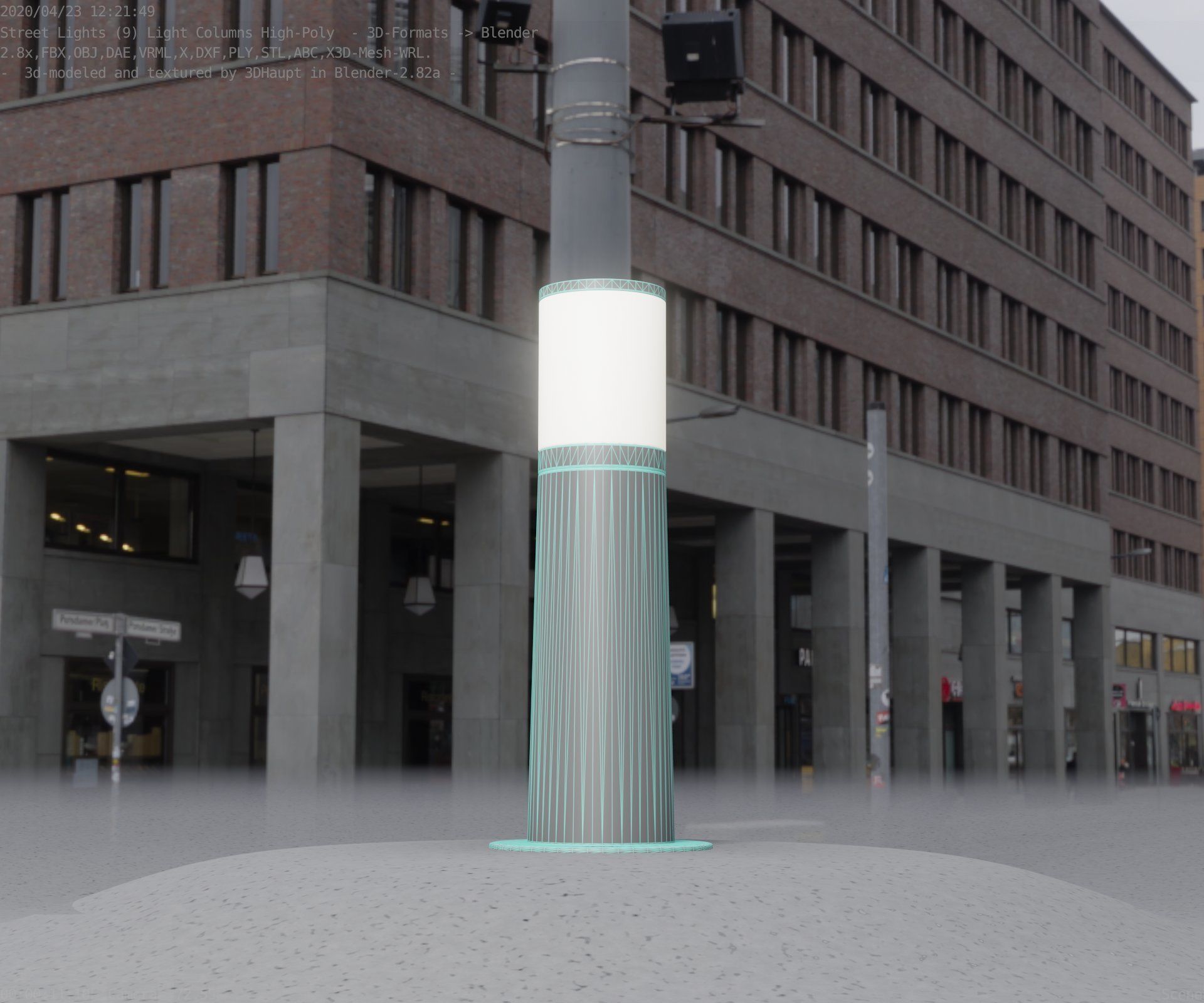 Light Column -3- Street Light -9- 3D model_74