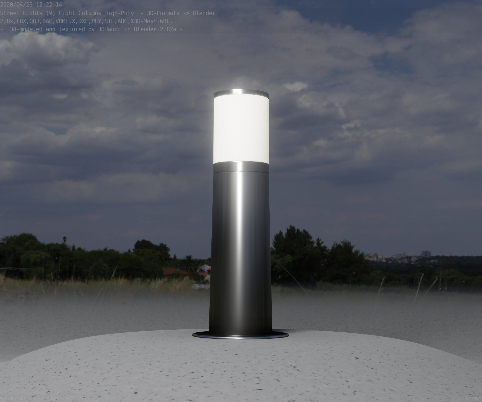 Light Column -3- Street Light -9- 3D model_85