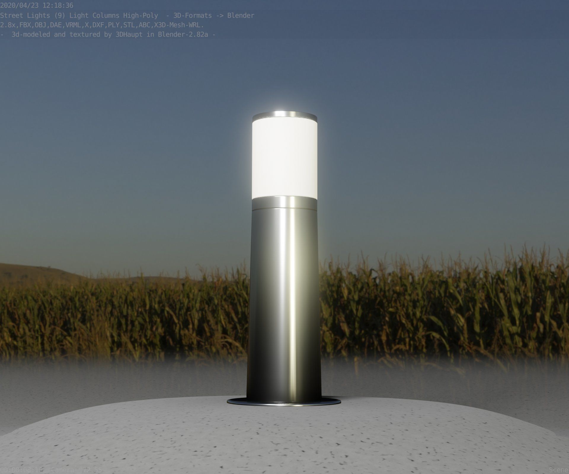 Light Column -3- Street Light -9- 3D model_13