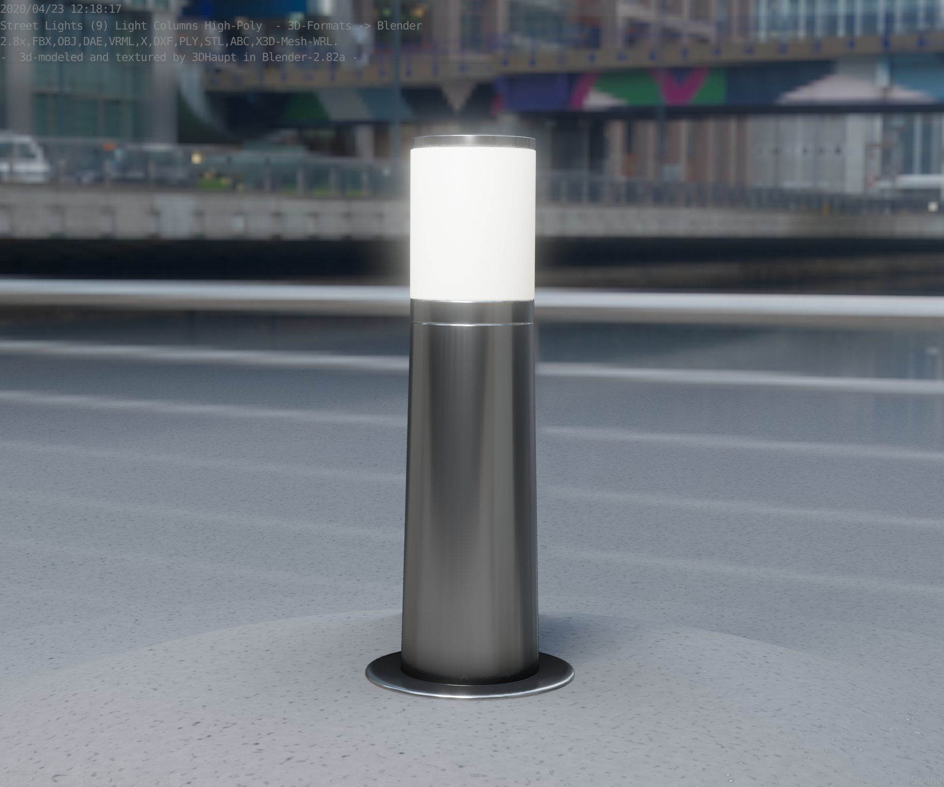 Light Column -3- Street Light -9- 3D model_6