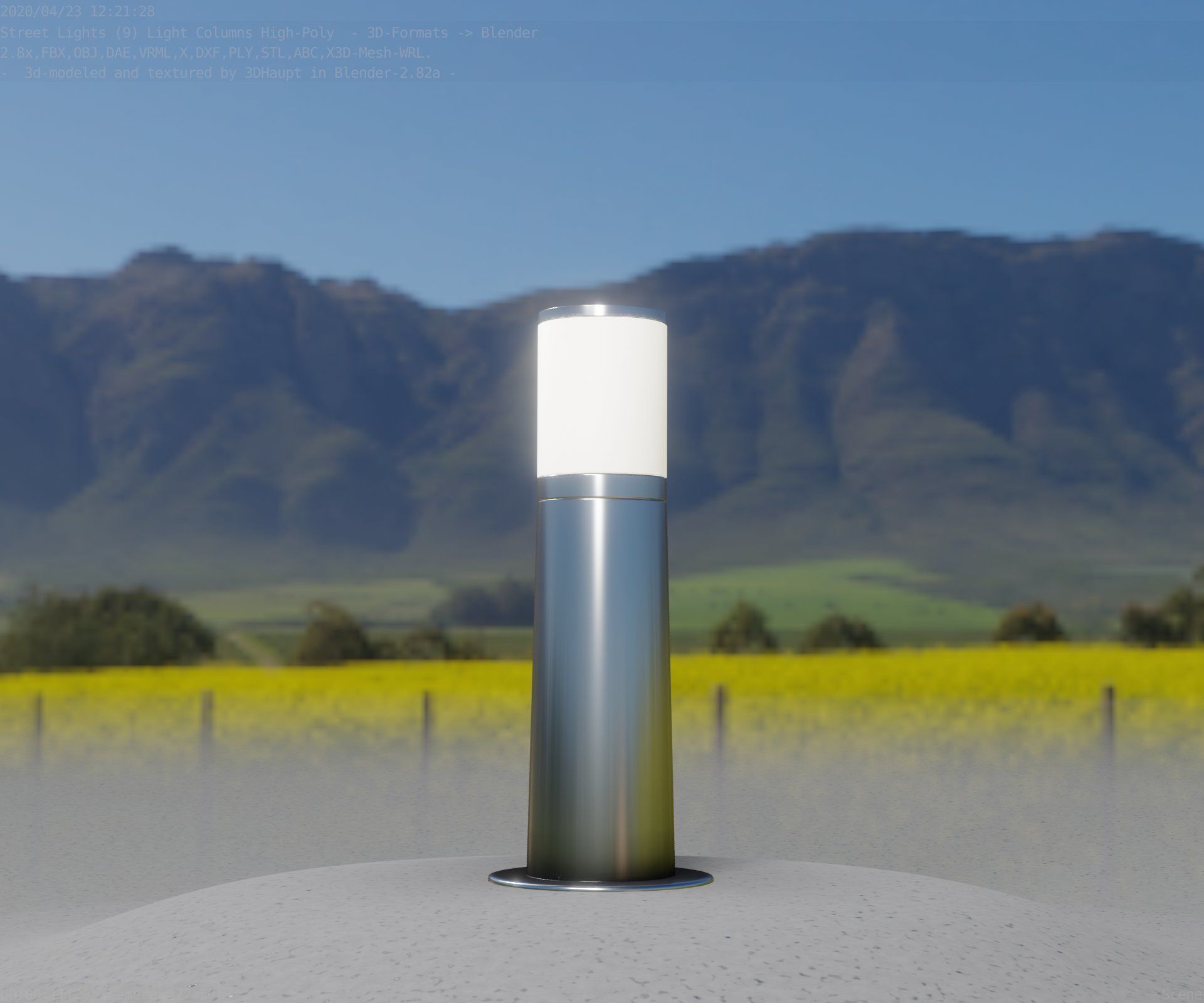 Light Column -3- Street Light -9- 3D model_64