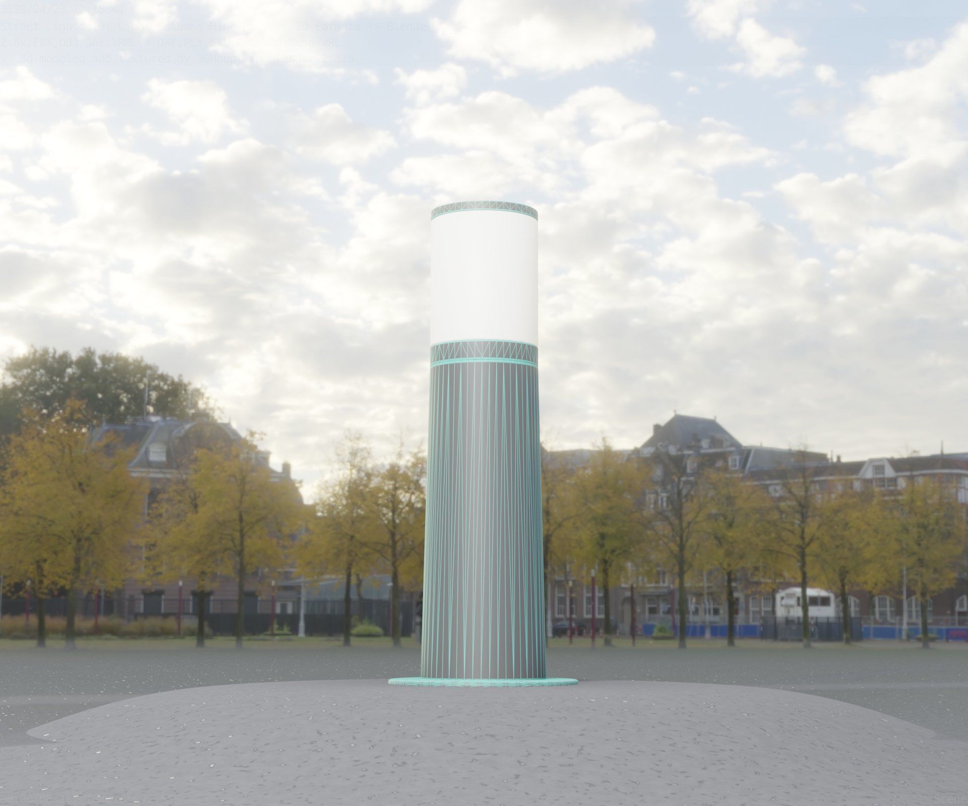 Light Column -3- Street Light -9- 3D model_14