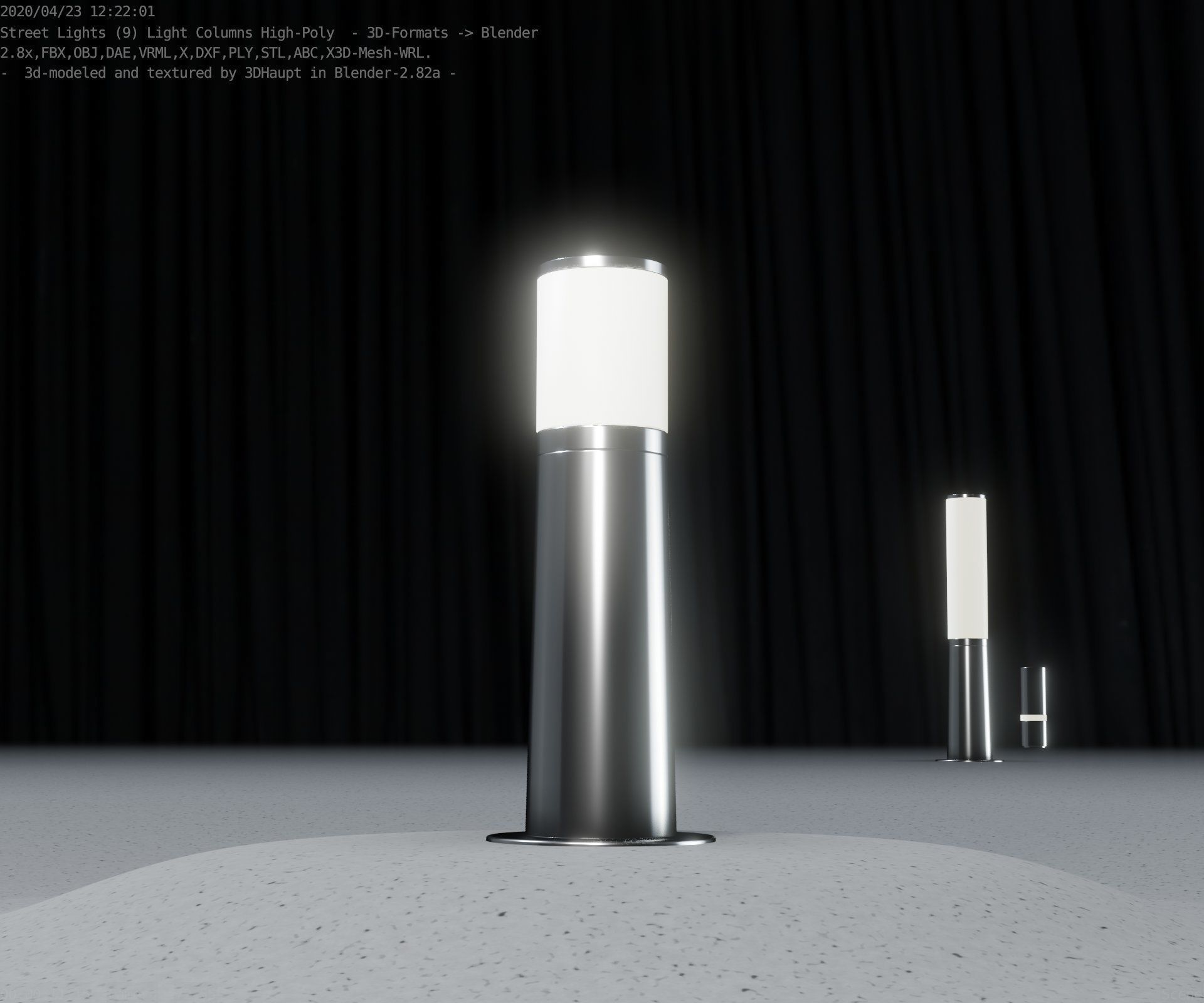 Light Column -3- Street Light -9- 3D model_79