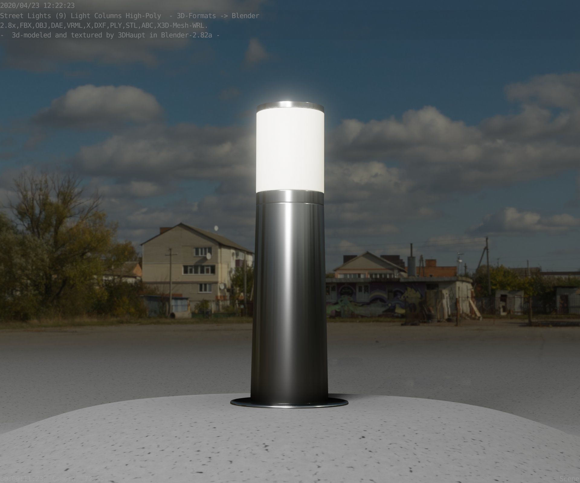 Light Column -3- Street Light -9- 3D model_87