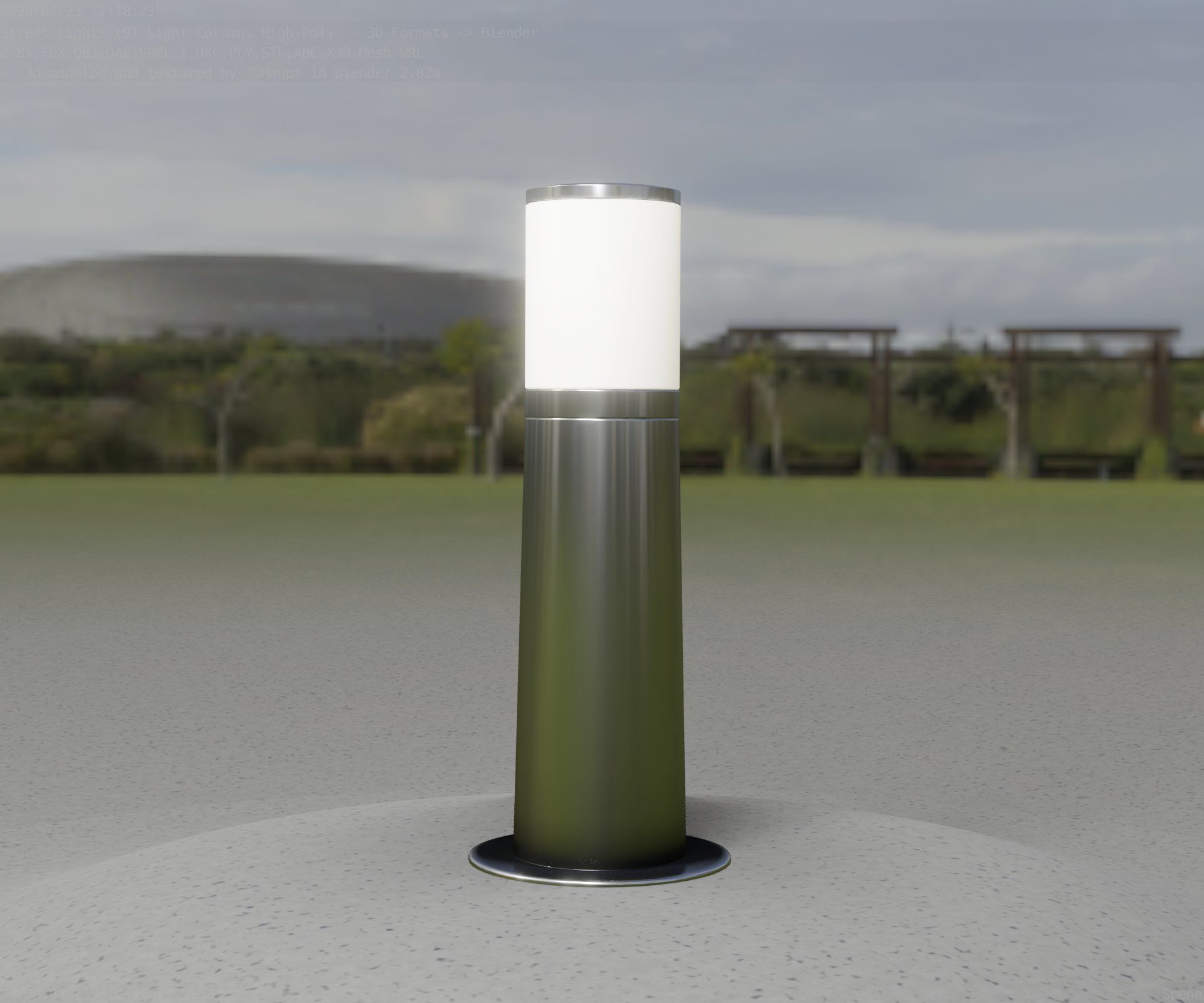 Light Column -3- Street Light -9- 3D model_8