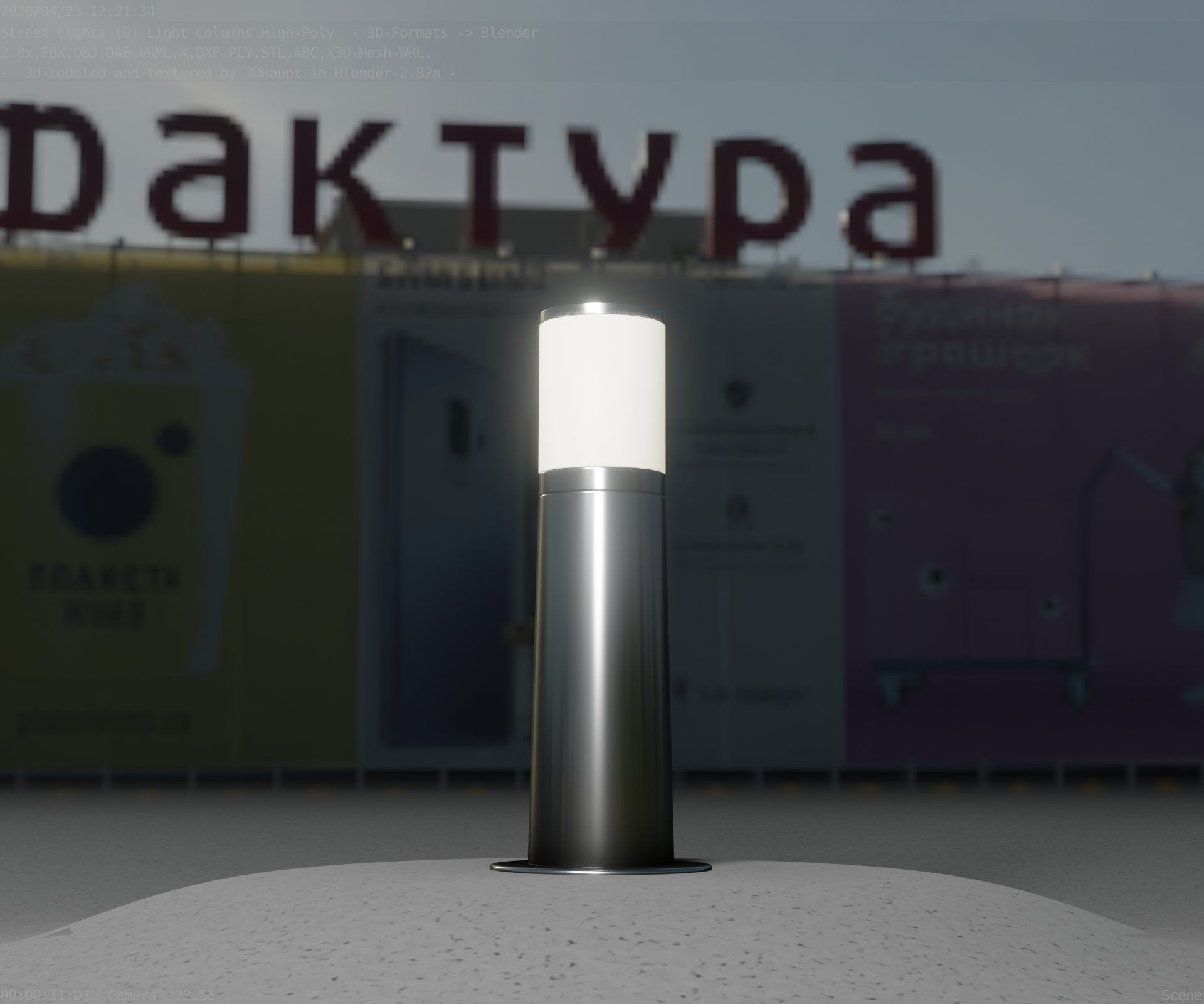 Light Column -3- Street Light -9- 3D model_67