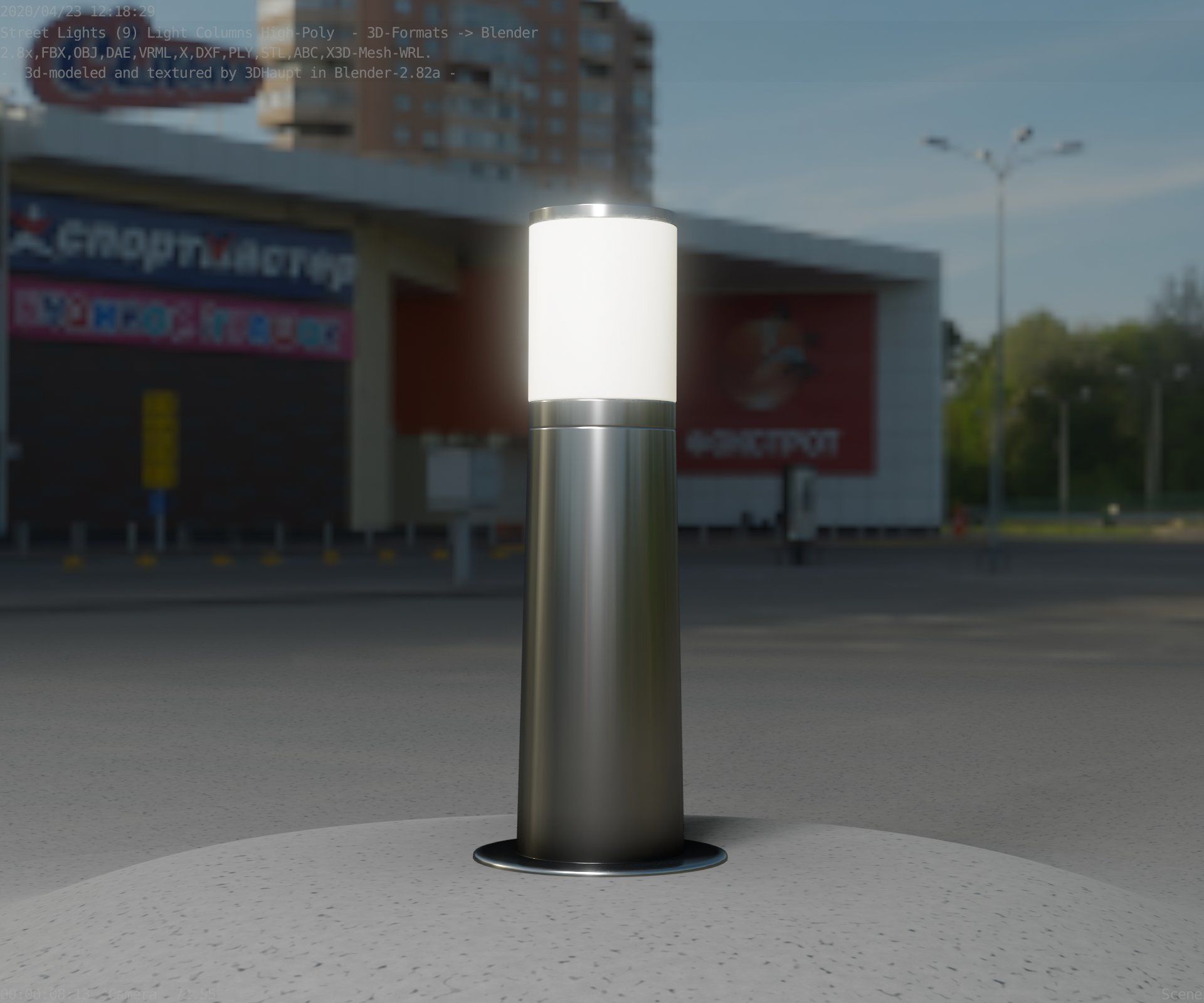 Light Column -3- Street Light -9- 3D model_10