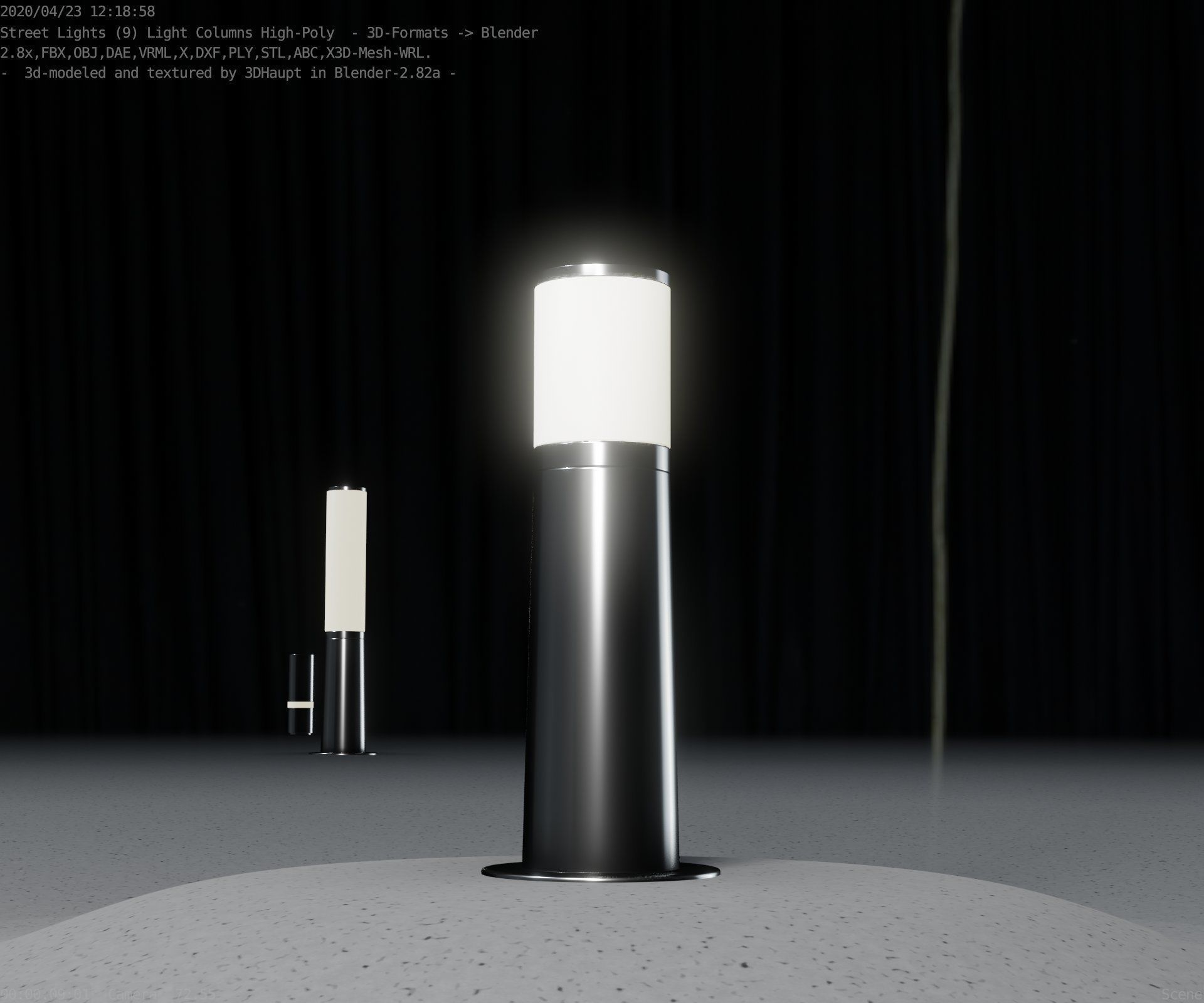 Light Column -3- Street Light -9- 3D model_19