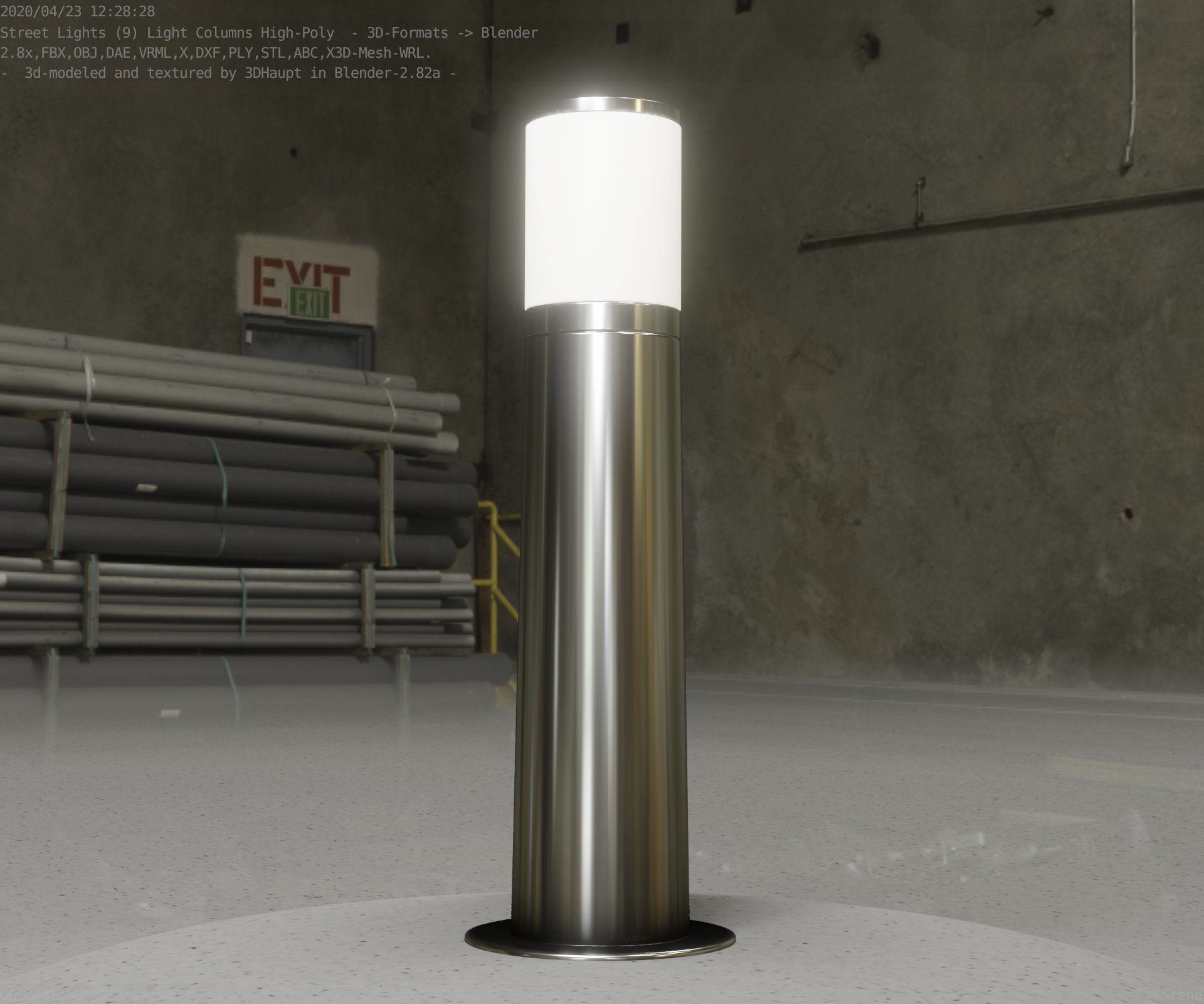 Light Column -4- Street Light -9- 3D model_92