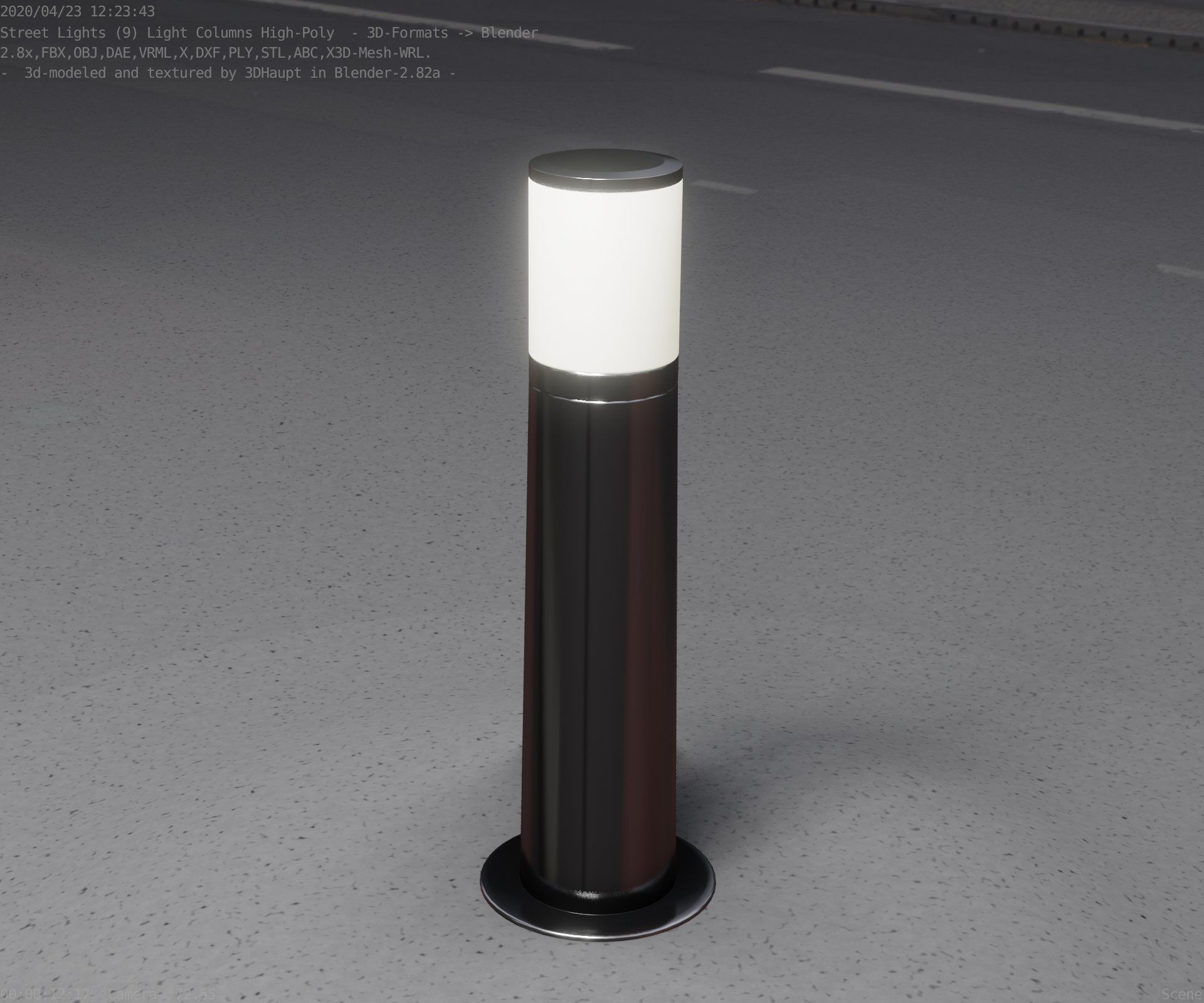 Light Column -4- Street Light -9- 3D model_16