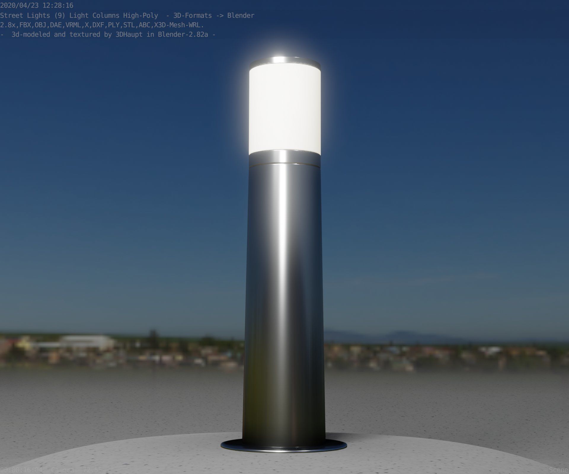 Light Column -4- Street Light -9- 3D model_88