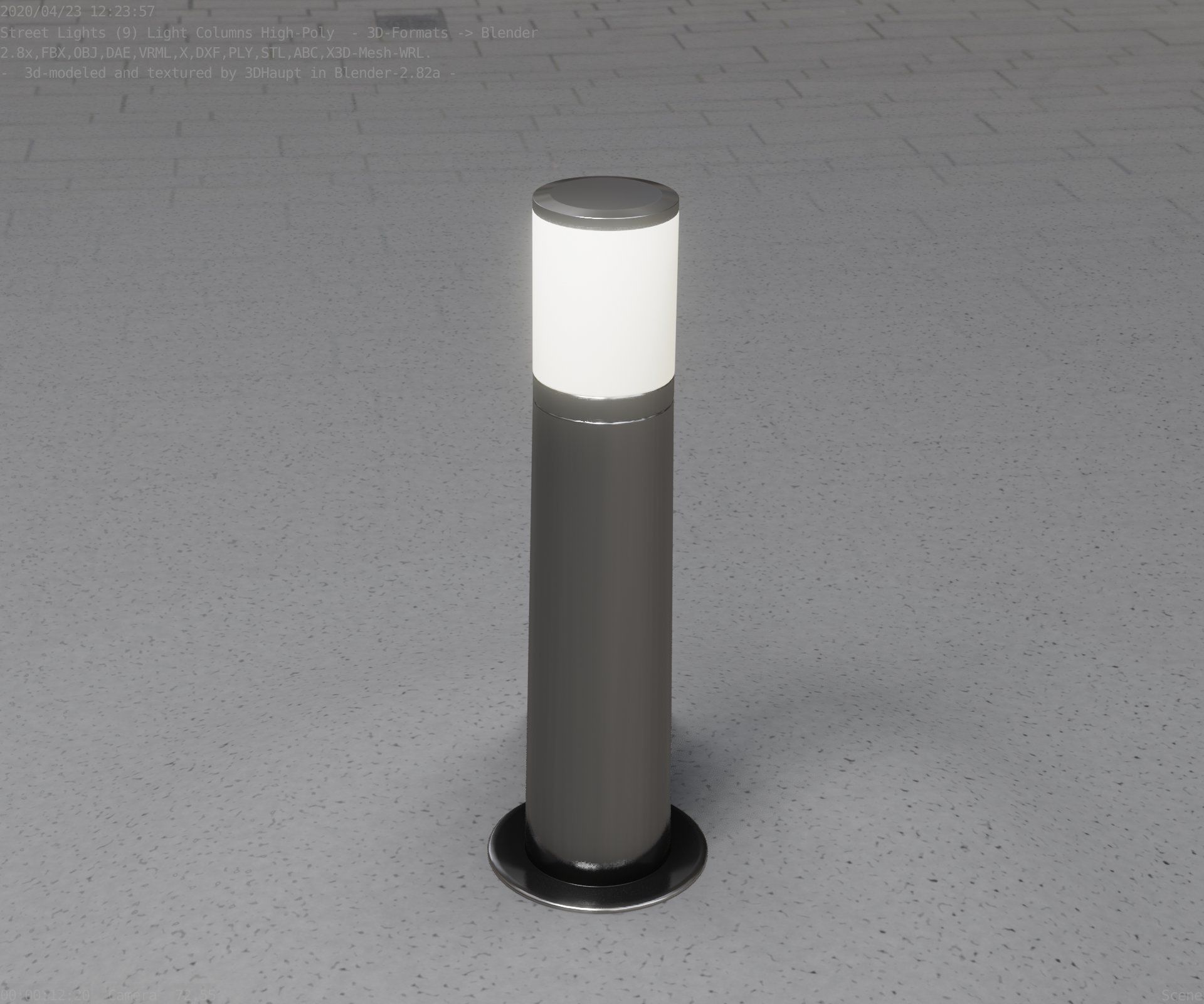 Light Column -4- Street Light -9- 3D model_19