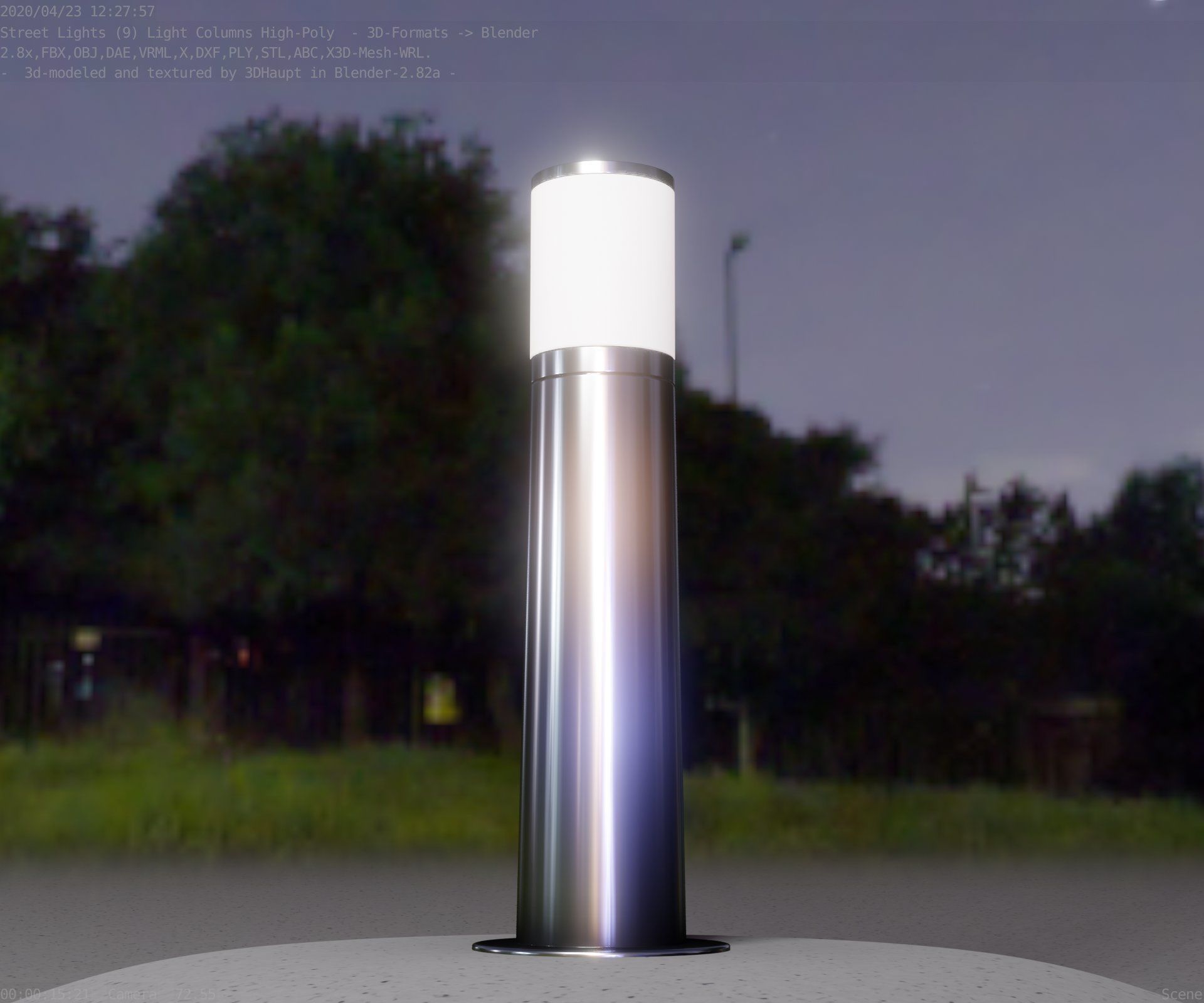 Light Column -4- Street Light -9- 3D model_81