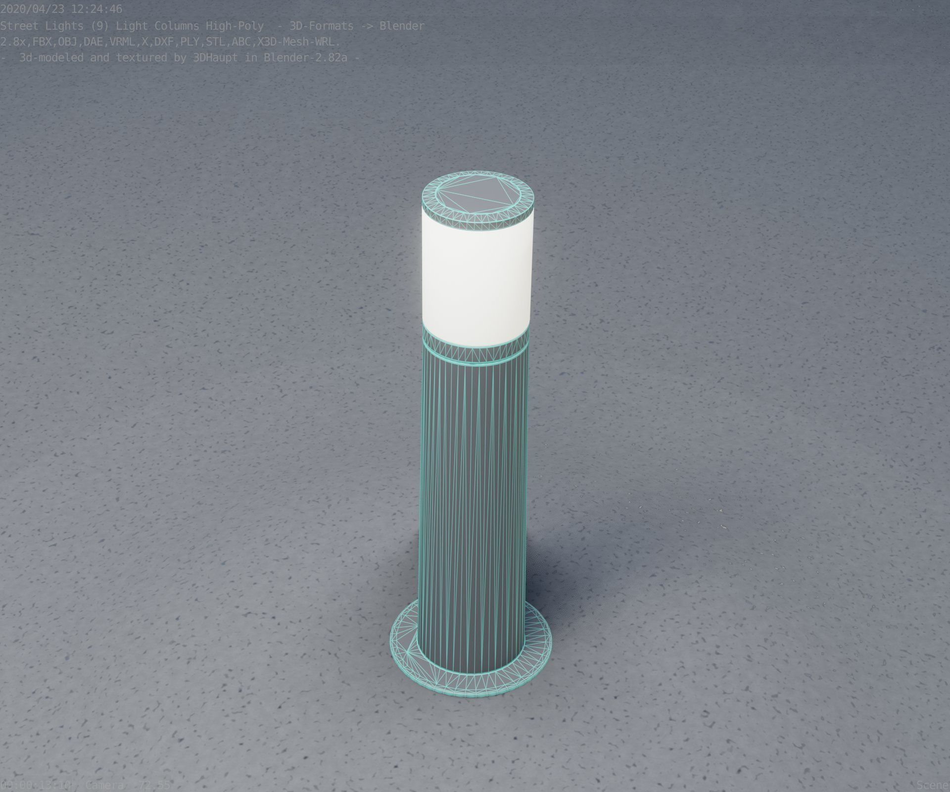 Light Column -4- Street Light -9- 3D model_33