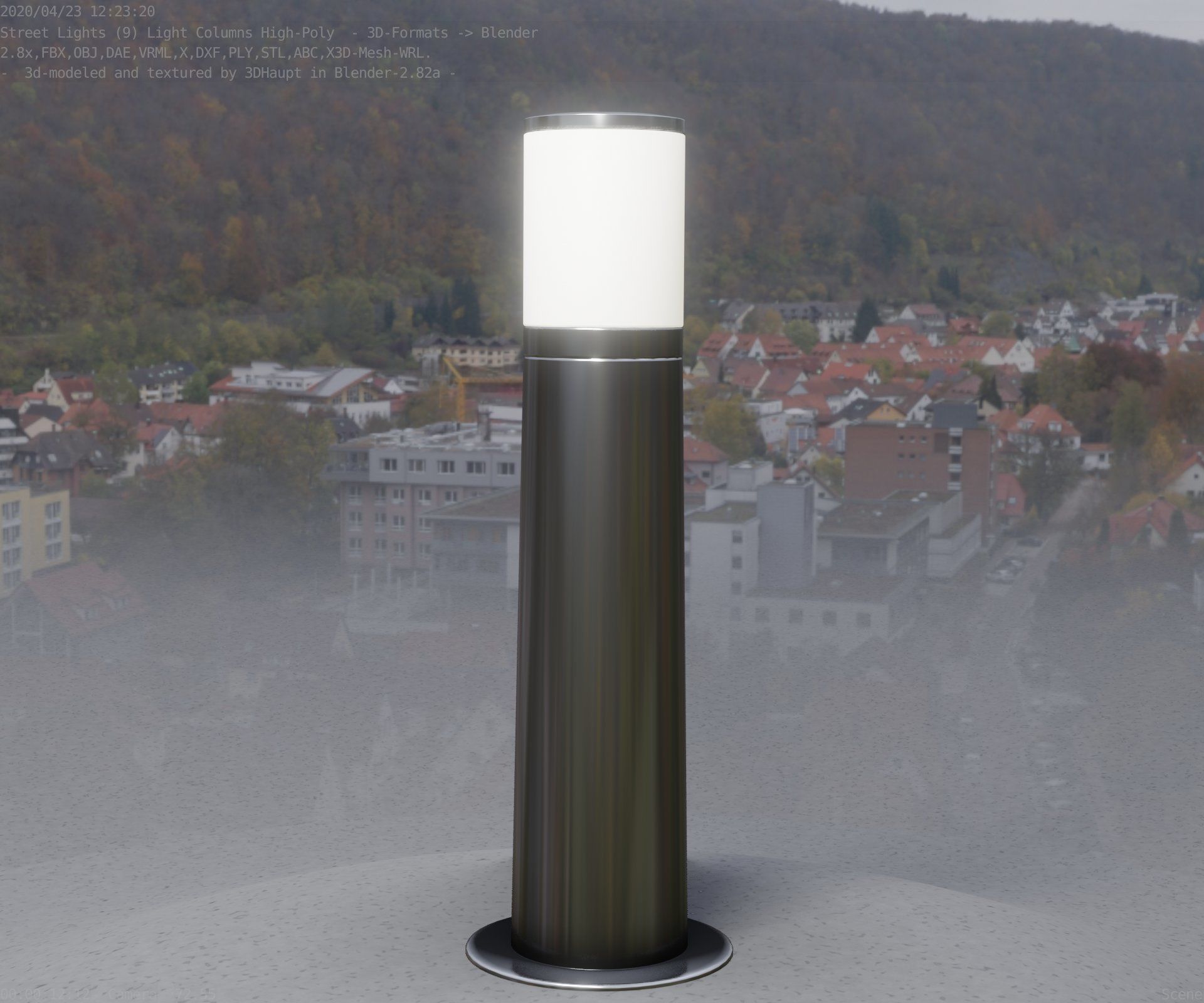 Light Column -4- Street Light -9- 3D model_11