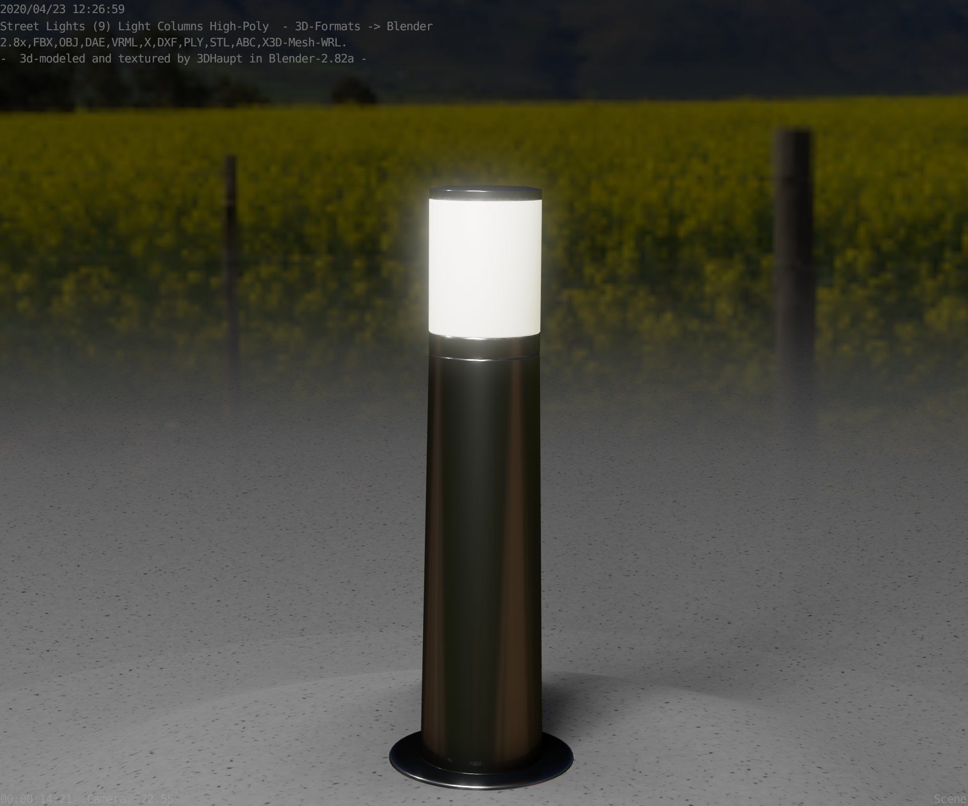 Light Column -4- Street Light -9- 3D model_68
