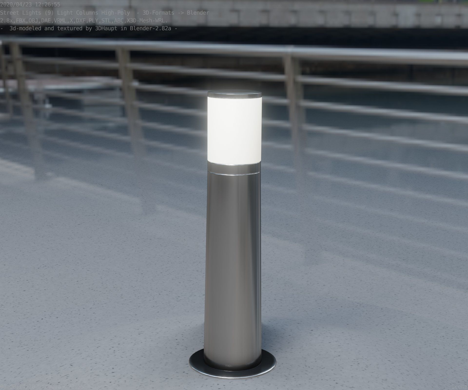 Light Column -4- Street Light -9- 3D model_67