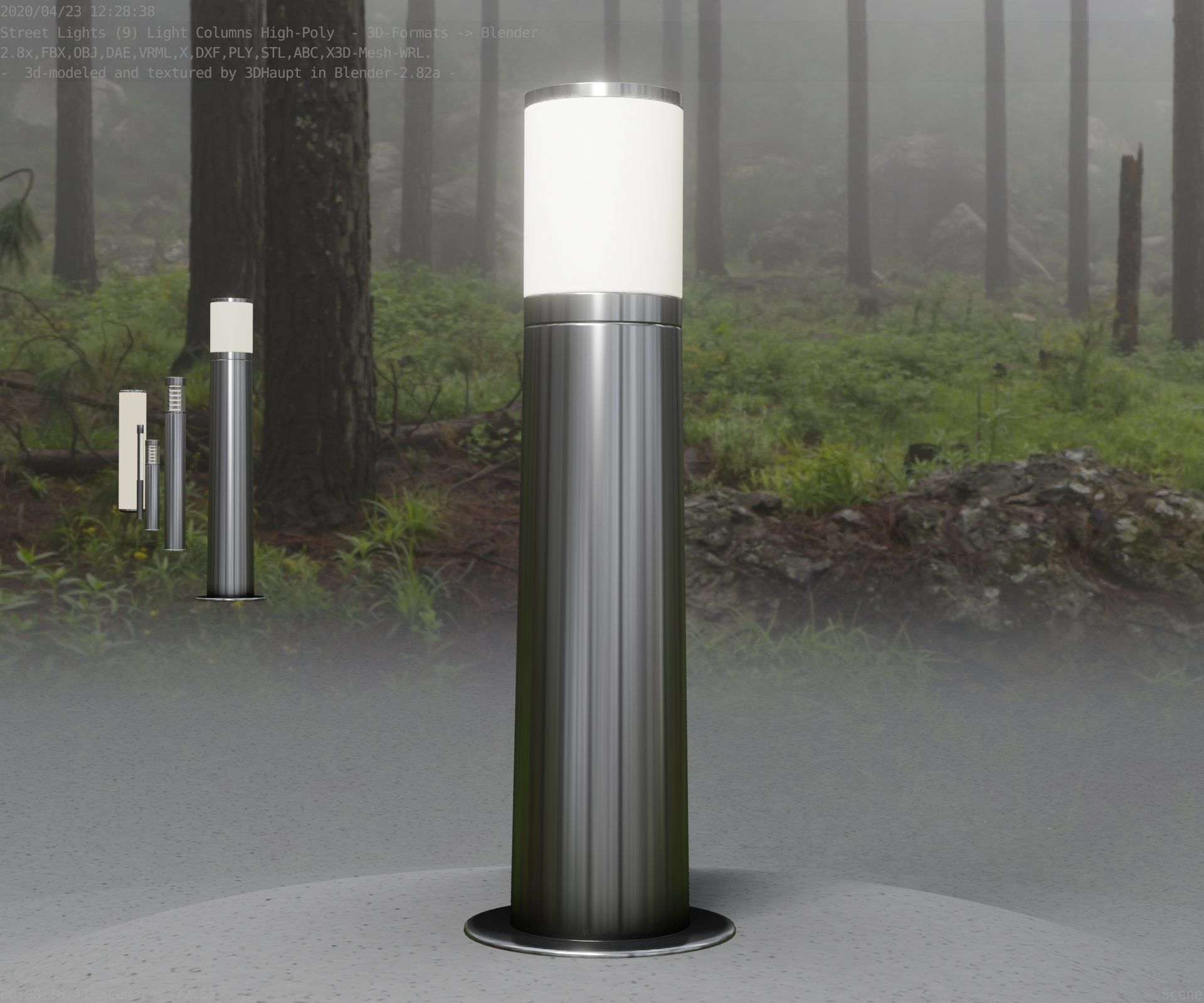 Light Column -4- Street Light -9- 3D model_95