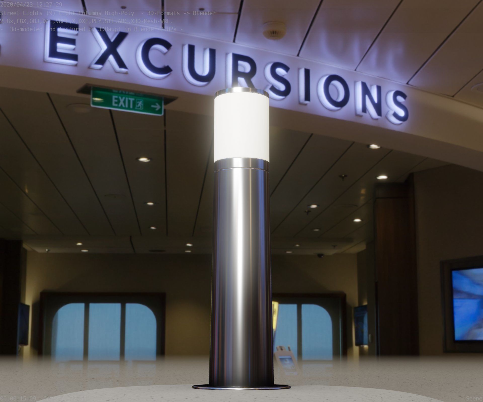 Light Column -4- Street Light -9- 3D model_8