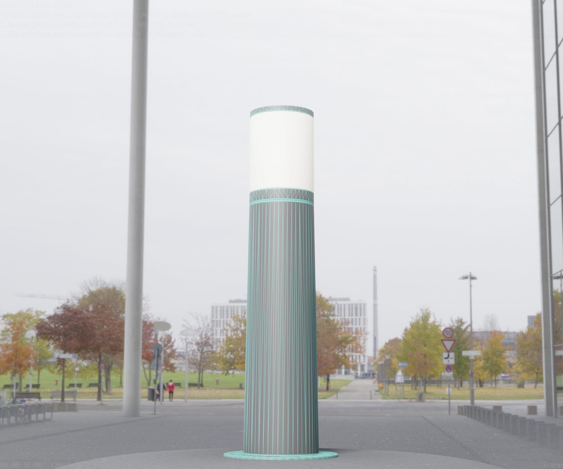 Light Column -4- Street Light -9- 3D model_5