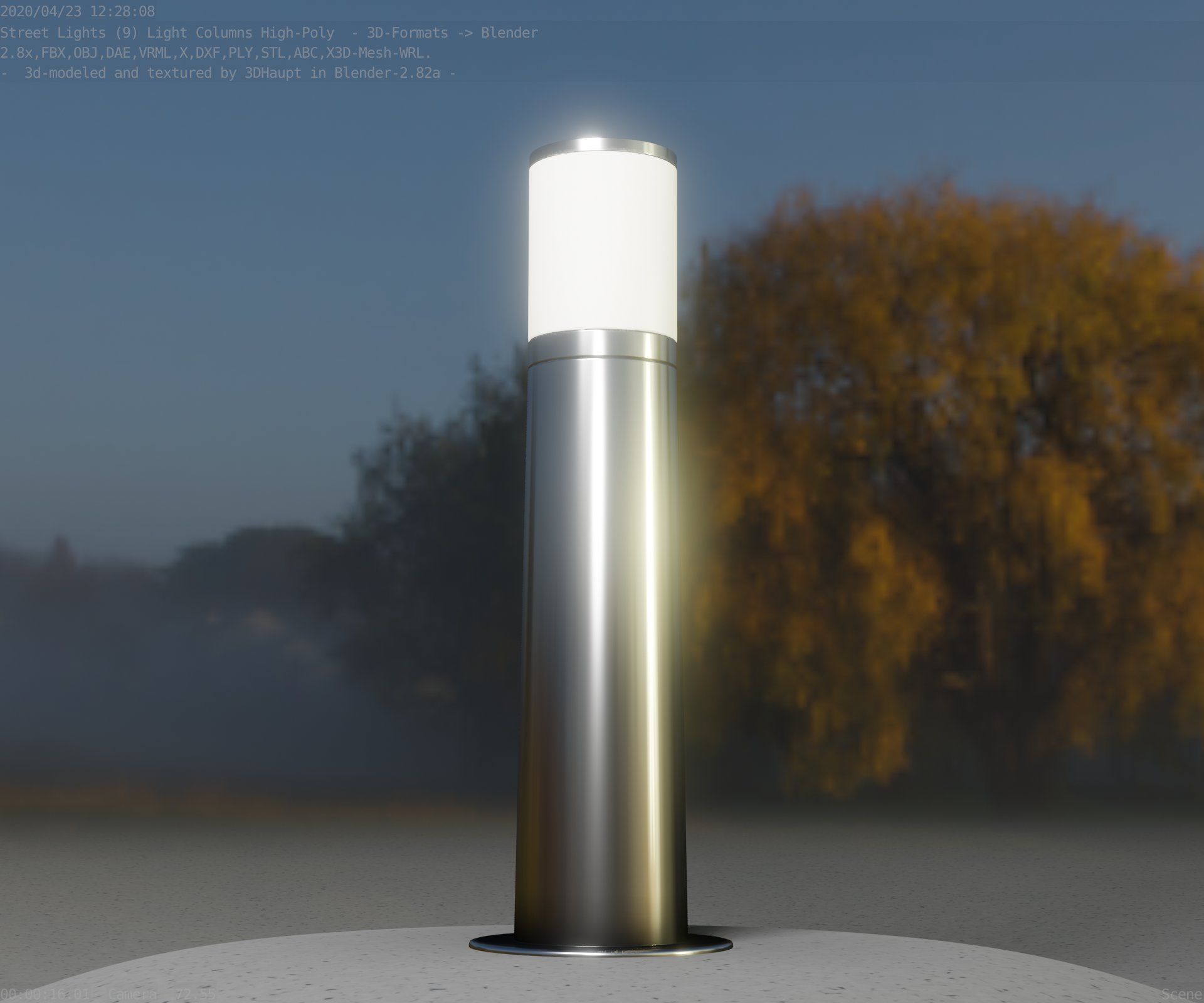Light Column -4- Street Light -9- 3D model_85