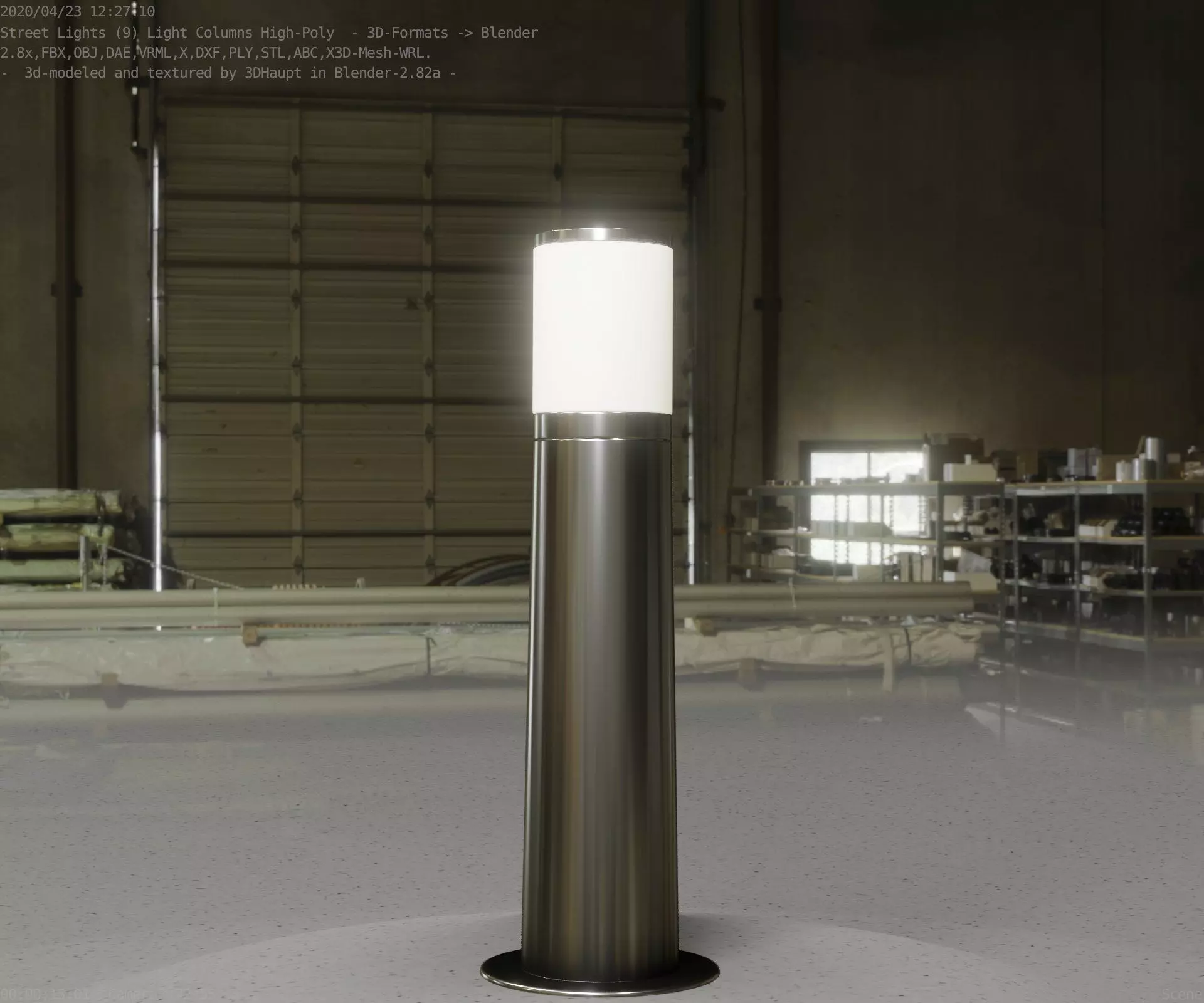 Light Column -4- Street Light -9- 3D model_0