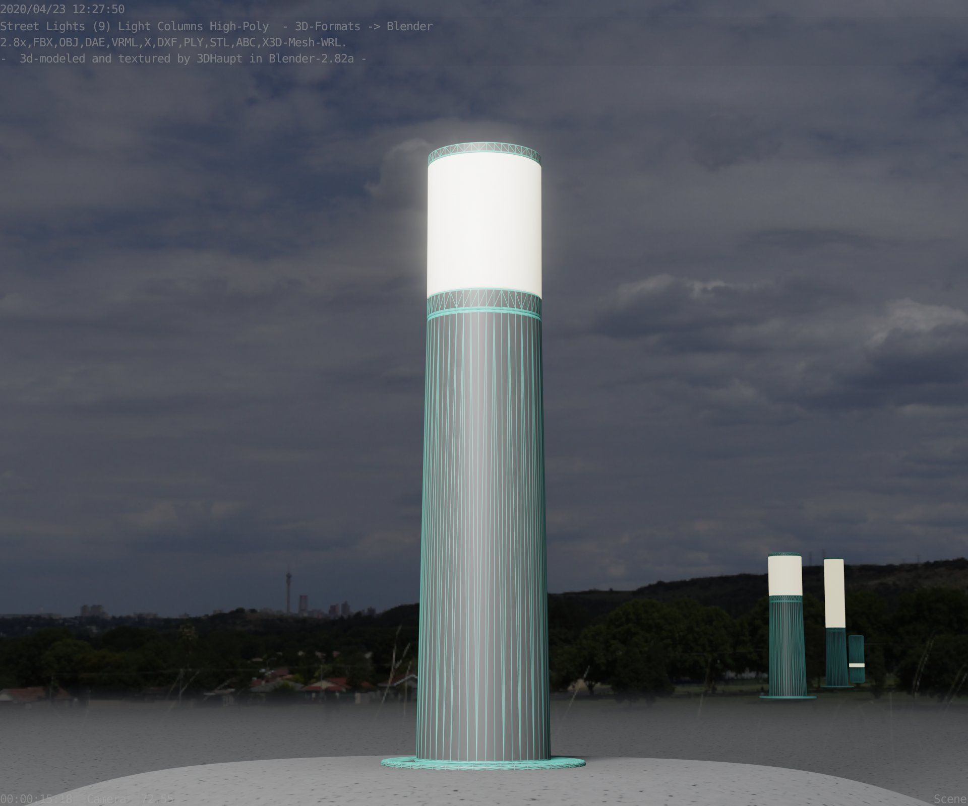 Light Column -4- Street Light -9- 3D model_78