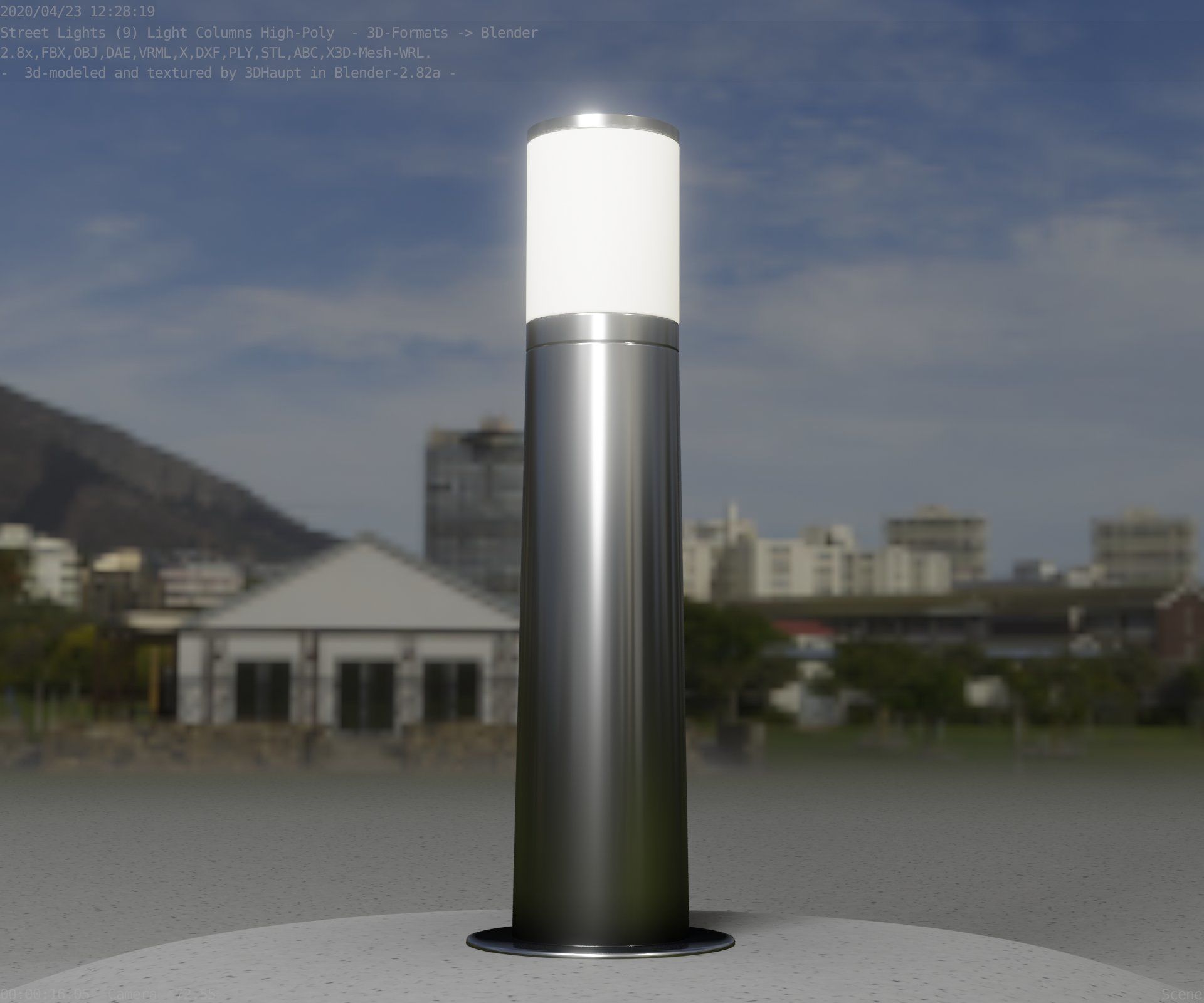 Light Column -4- Street Light -9- 3D model_89