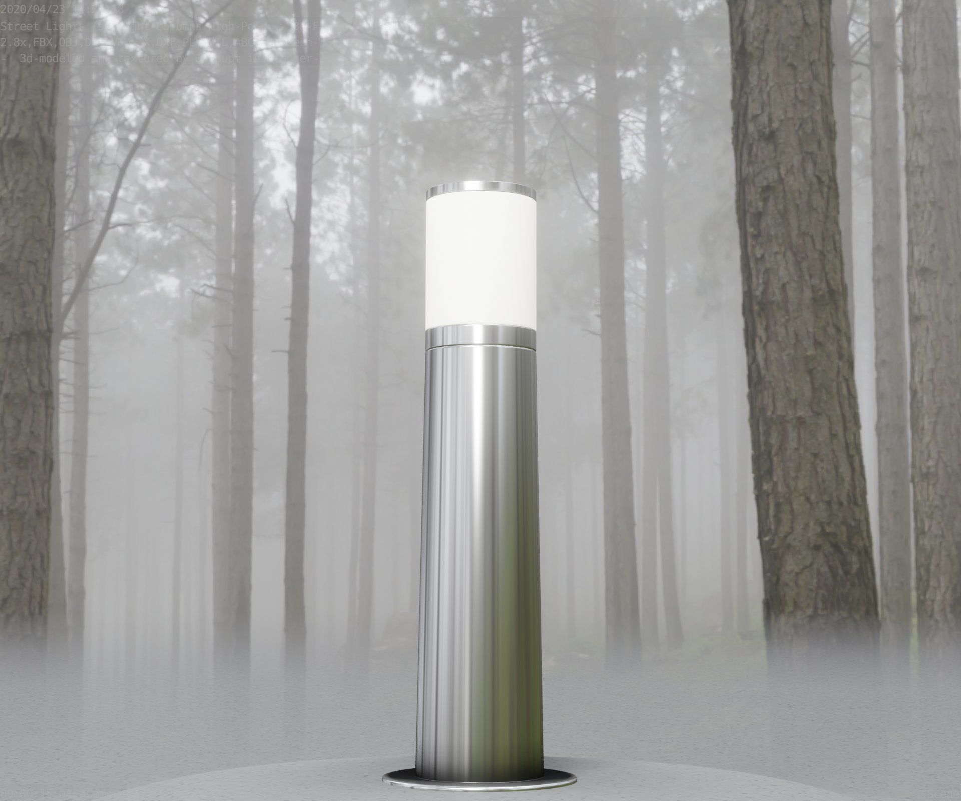 Light Column -4- Street Light -9- 3D model_4