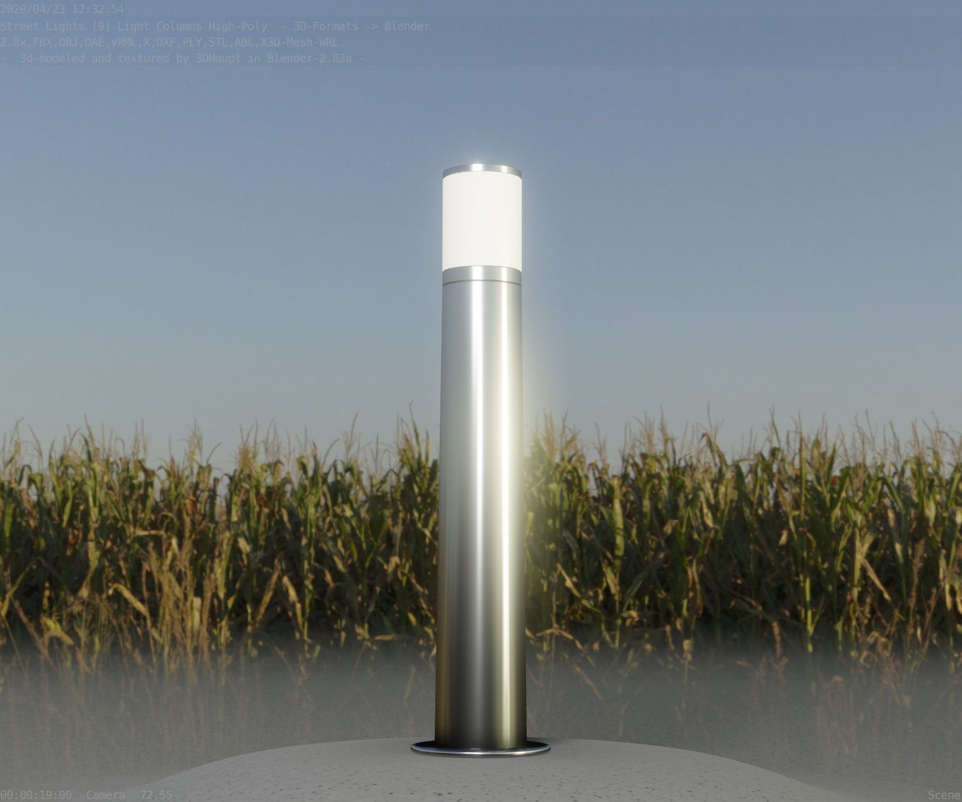 Light Column -5- Street Light -9- 3D model_7