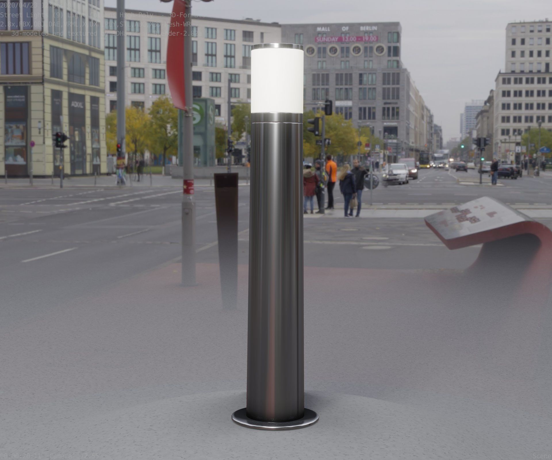 Light Column -5- Street Light -9- 3D model_91