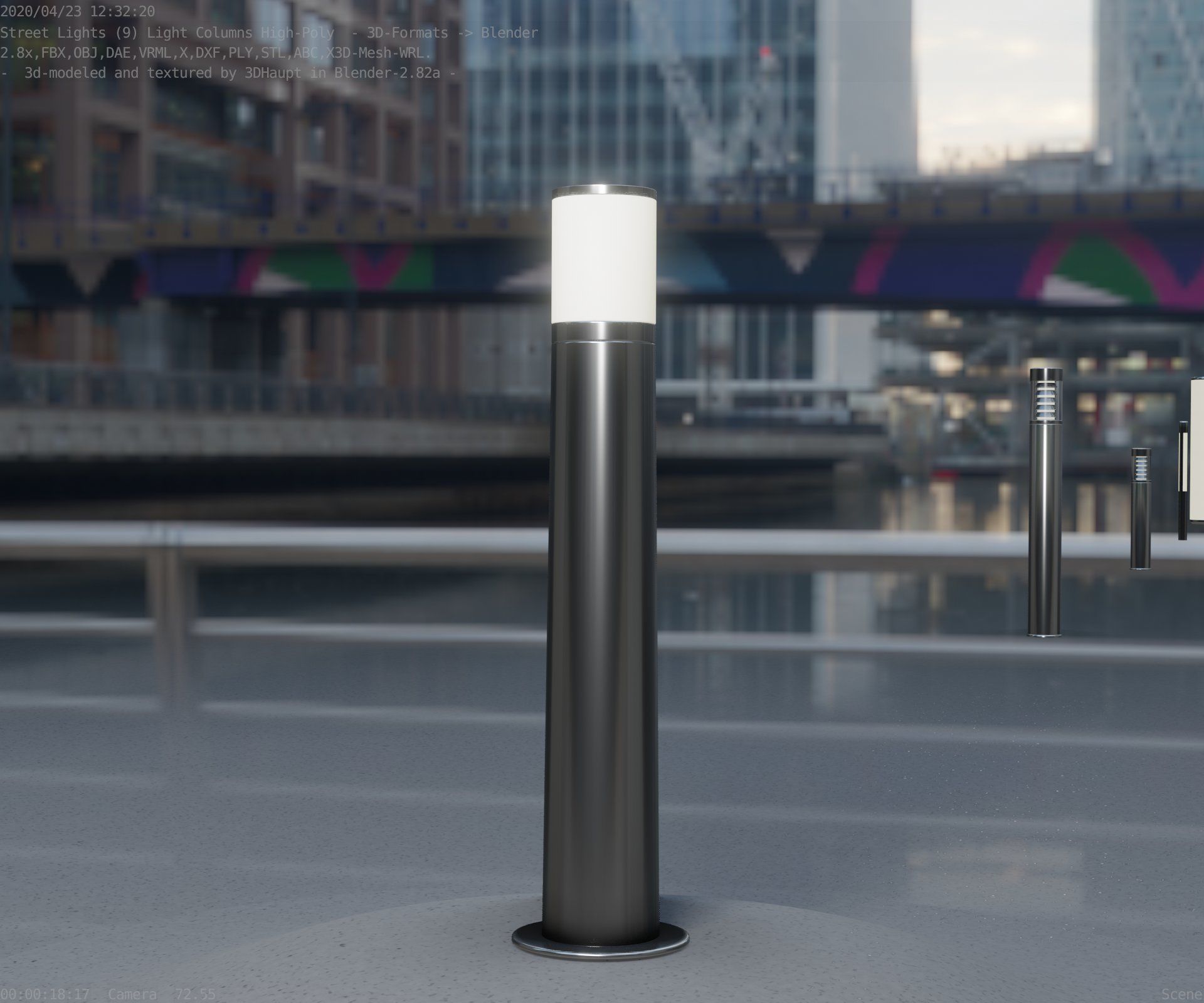 Light Column -5- Street Light -9- 3D model_61