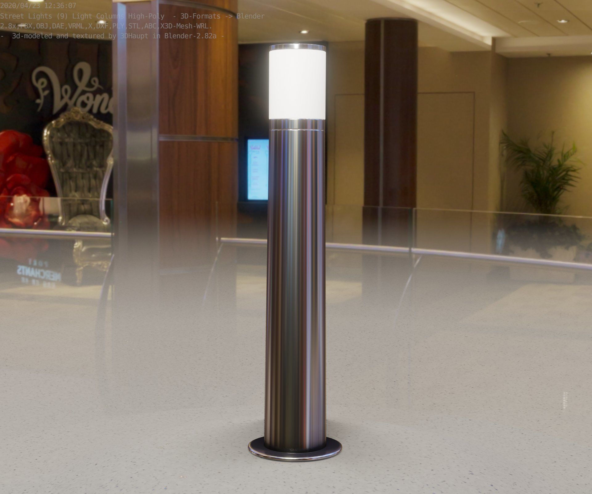 Light Column -5- Street Light -9- 3D model_93